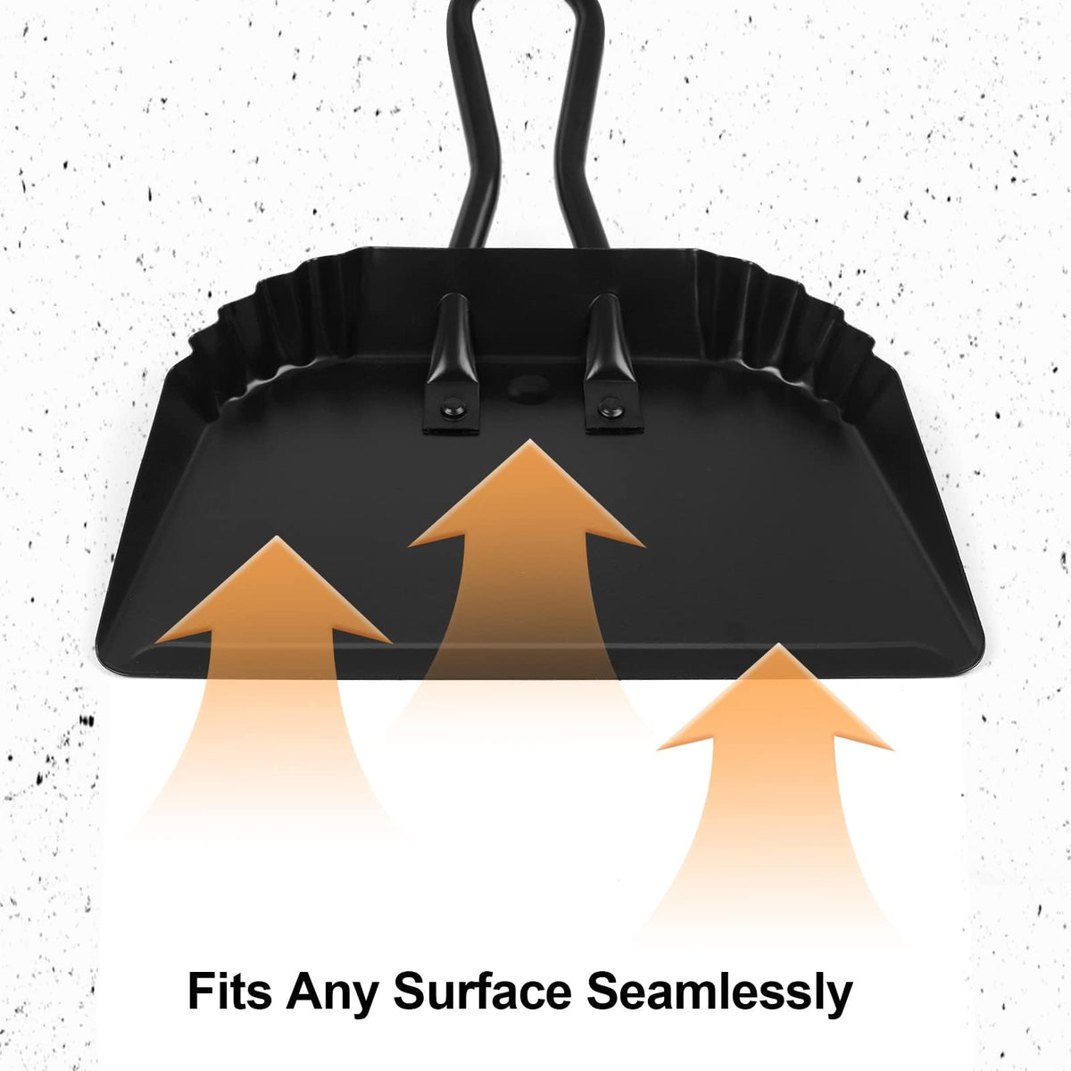 Heavy Duty Metal Dust Pan and Brush Set (2 Count)