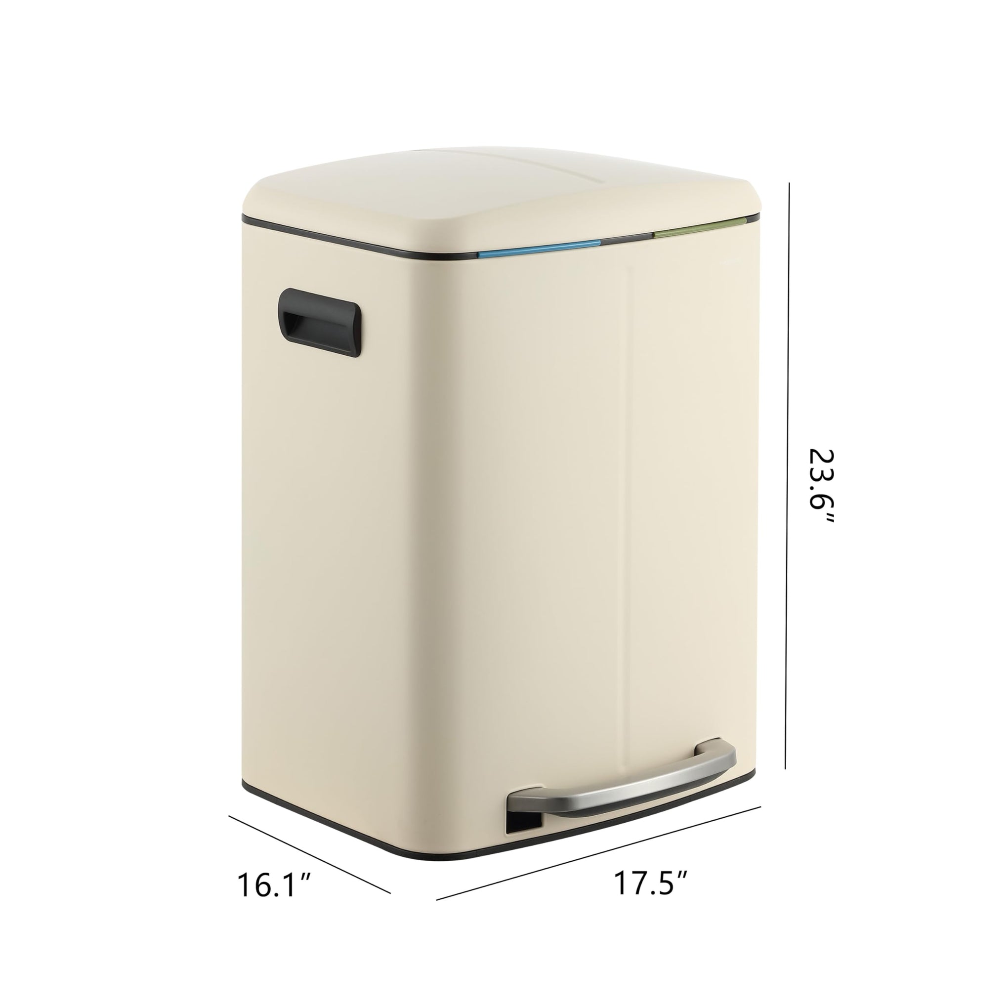 Marco 10.6 Gal Double Bucket Step Trash Can