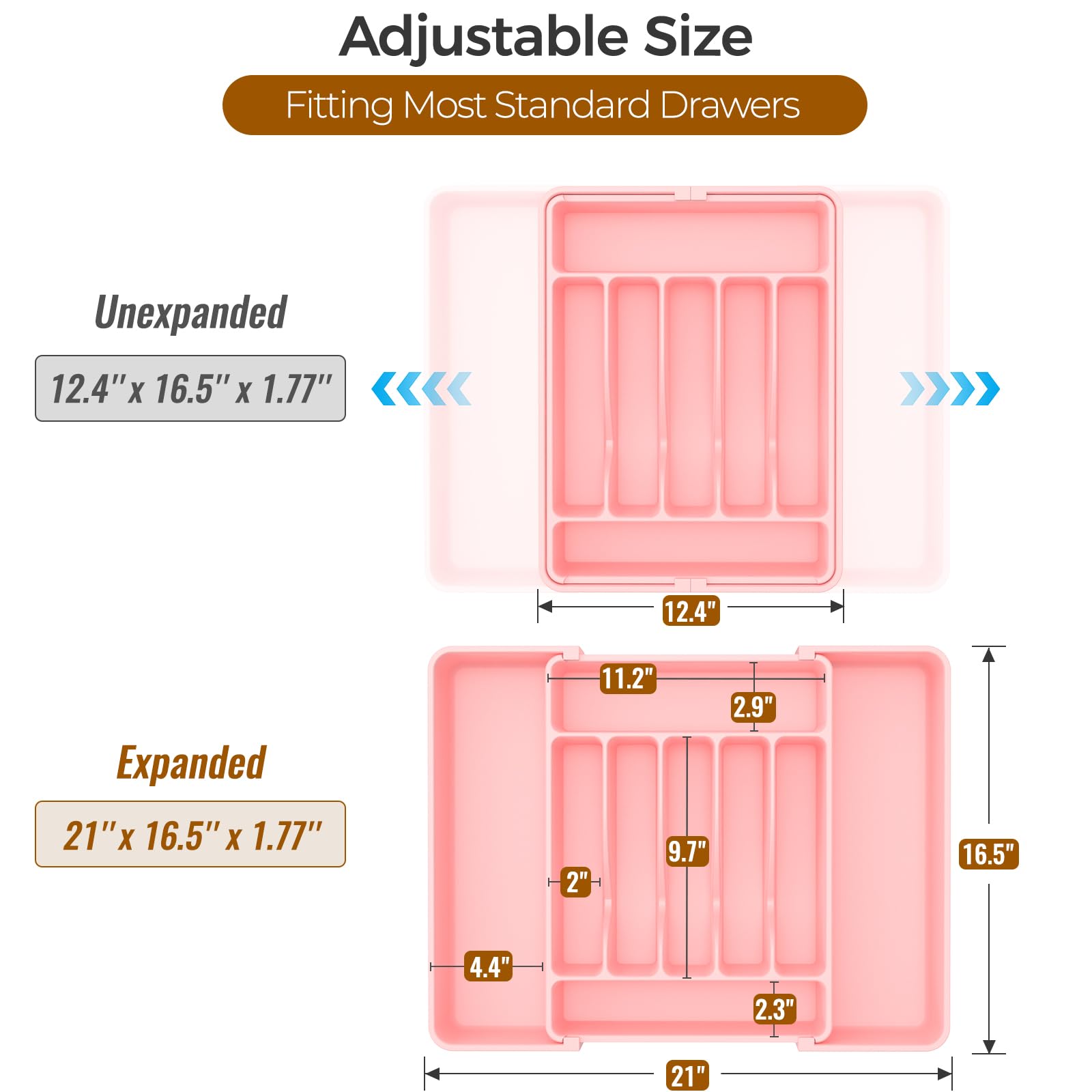 Extra Large Expandable Silverware Organizer