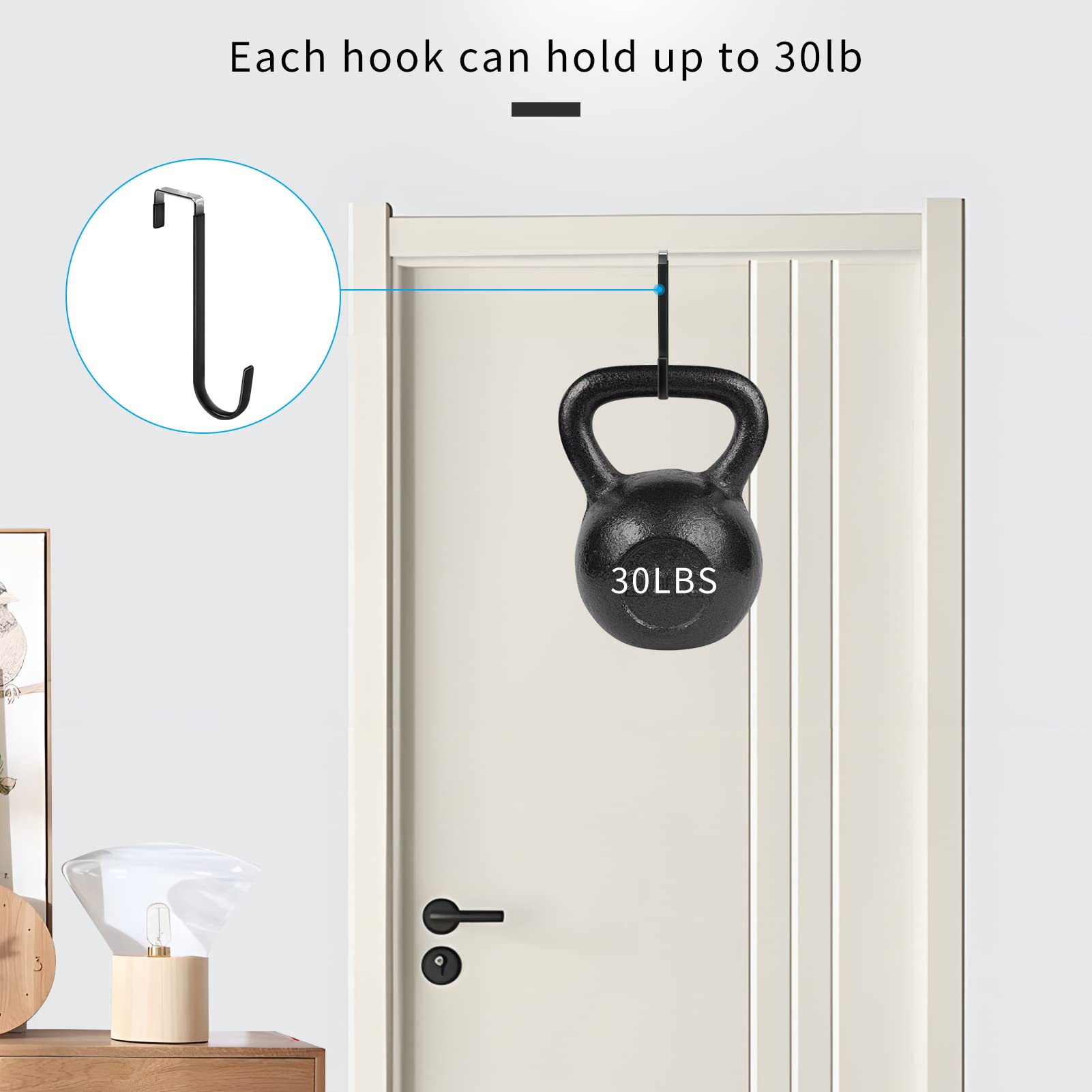 Over the Door Hooks (6 Count)
