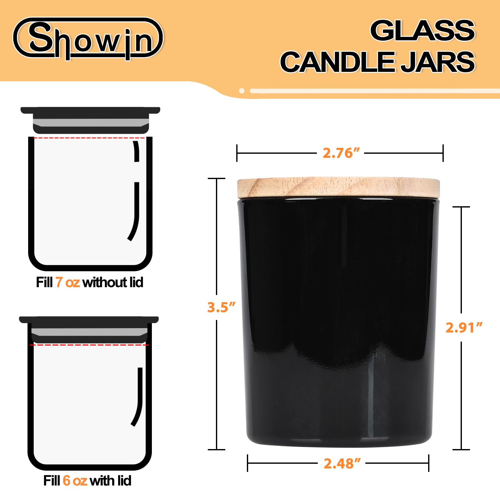 Thick Candle Jars for Making Candles 12 Pcs (12 Count)
