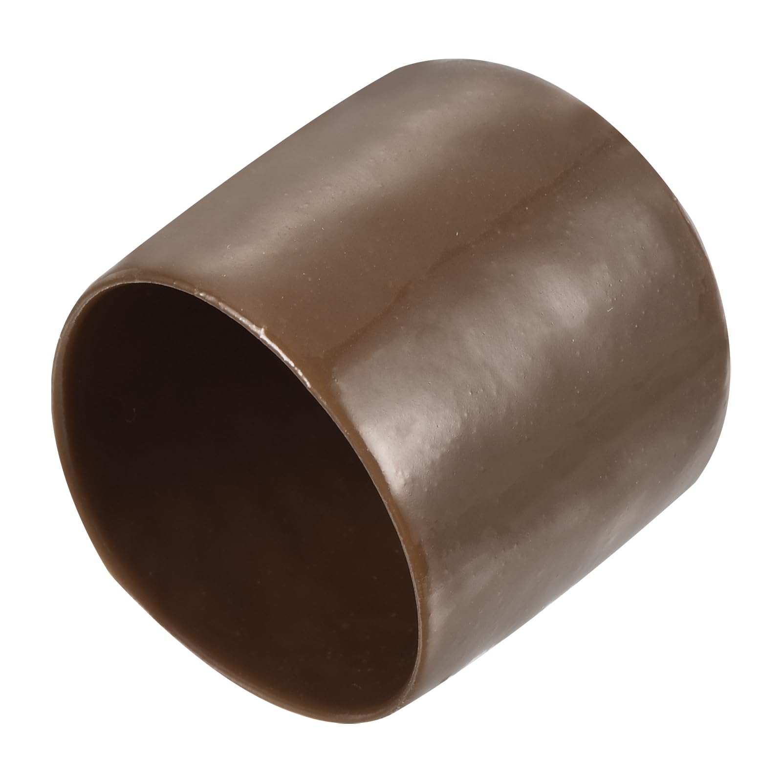 20pcs Rubber End Caps 34mm ID Vinyl PVC Round Tube Bolt Cap Cover Screw Thread Protectors Brown