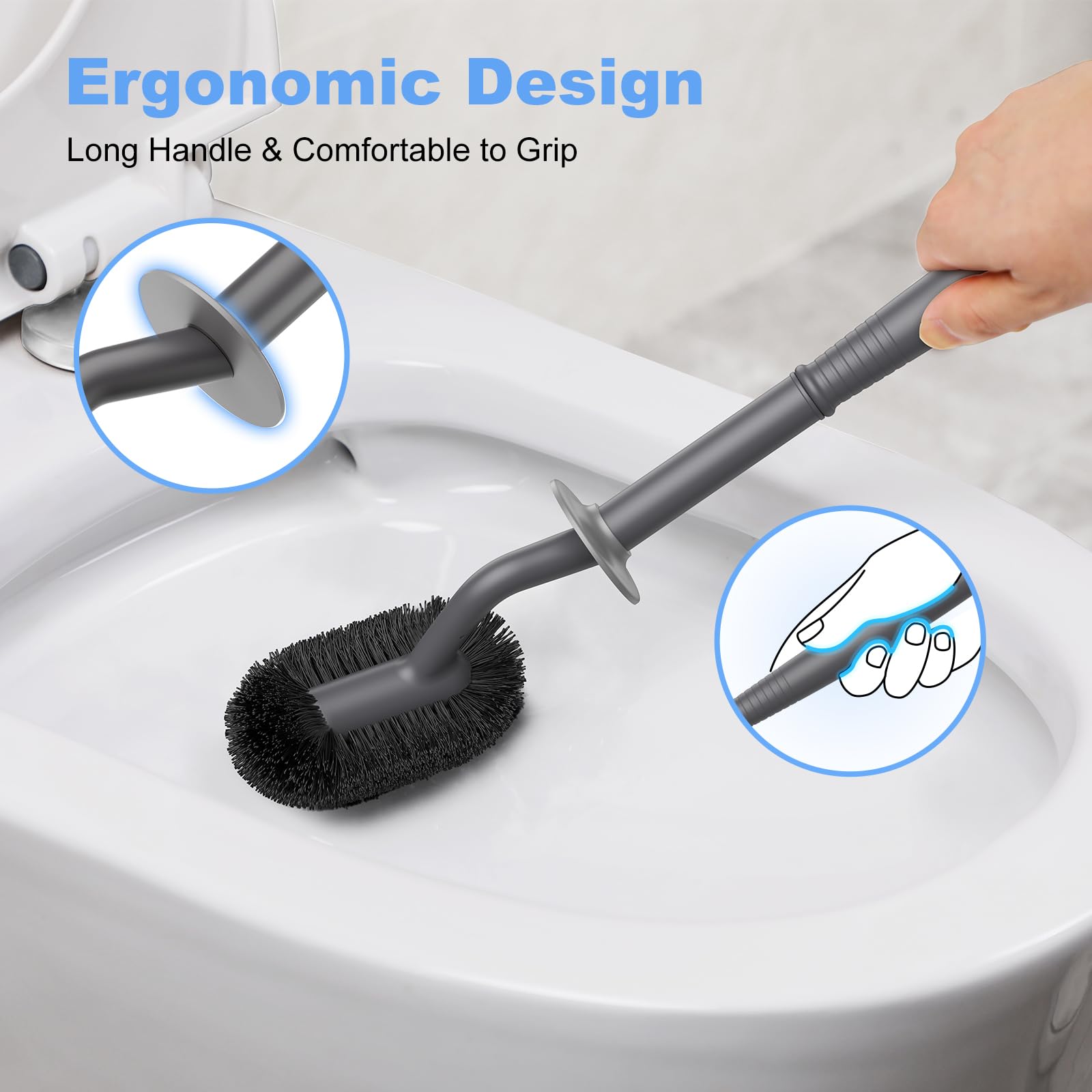 Toilet Bowl Brush Holder Set