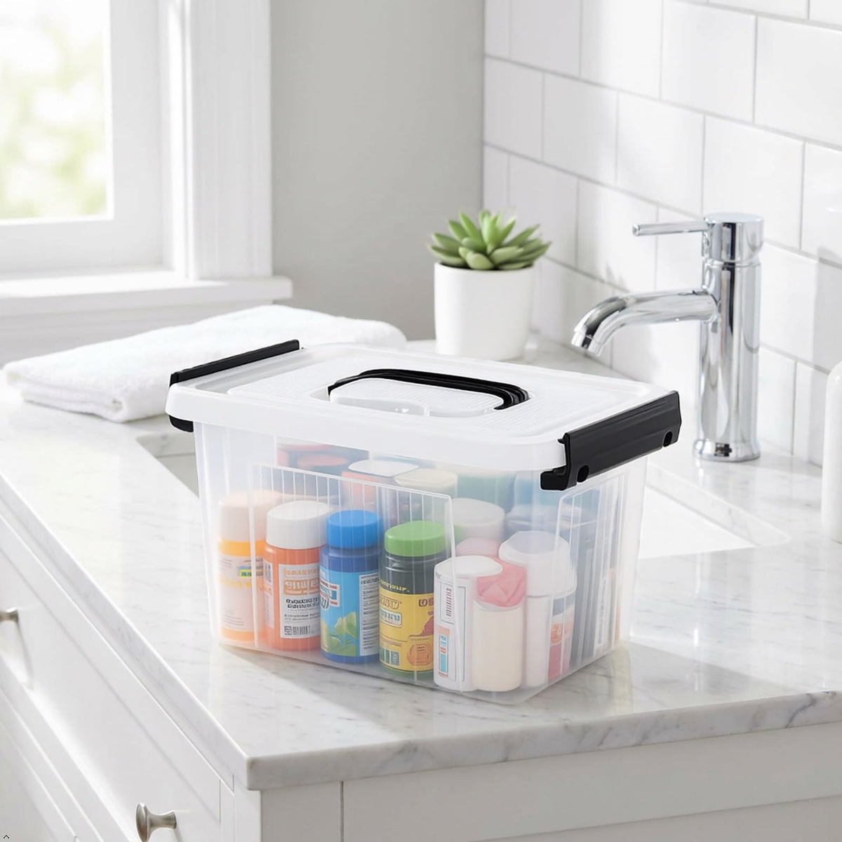 Small Plastic Storage Box (6 Count)