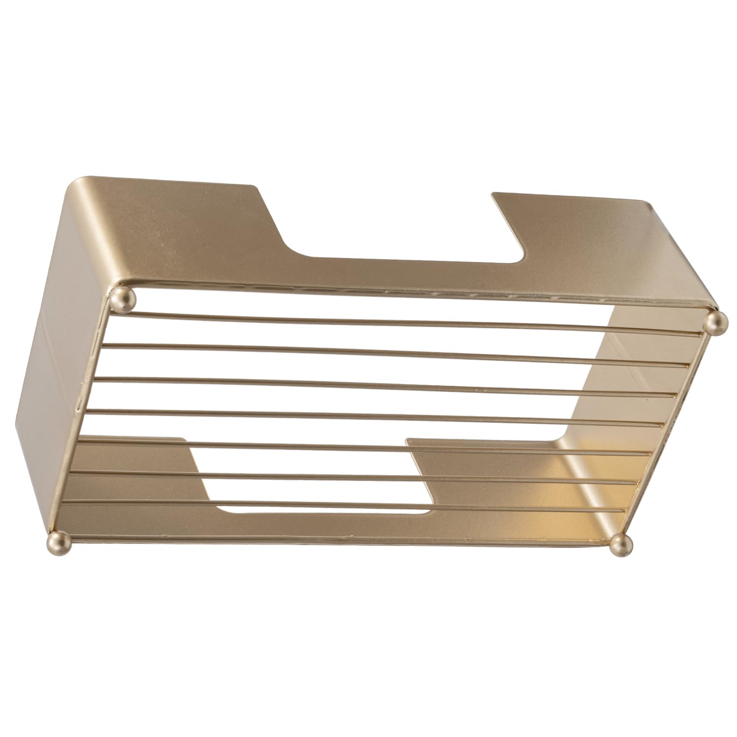 Gold Tone Metal Guest Towel Holder Countertop Dispenser Tray