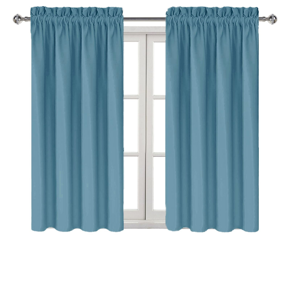 Blackout Curtains for Bedroom Living Room 38 x 45 Inch Long 2 Panels (2 Count)