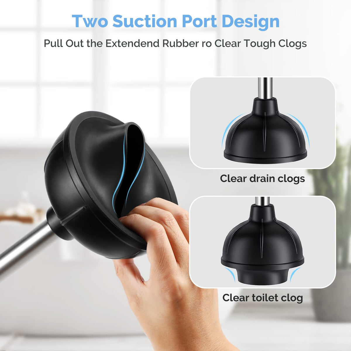 Toilet Plunger and Bowl Brush Set