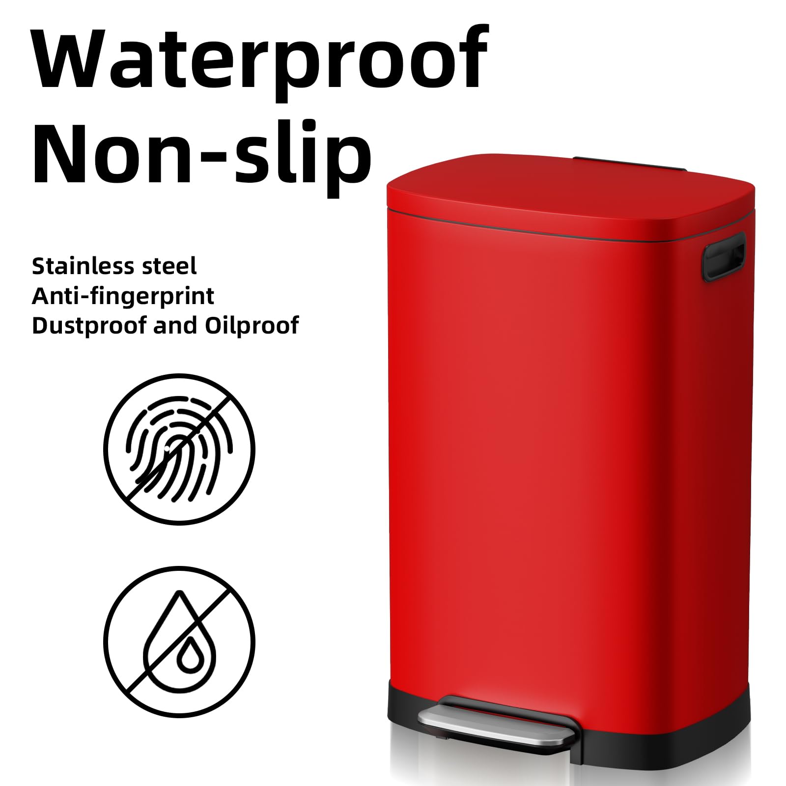 13 Gallon Trash Can with Lid