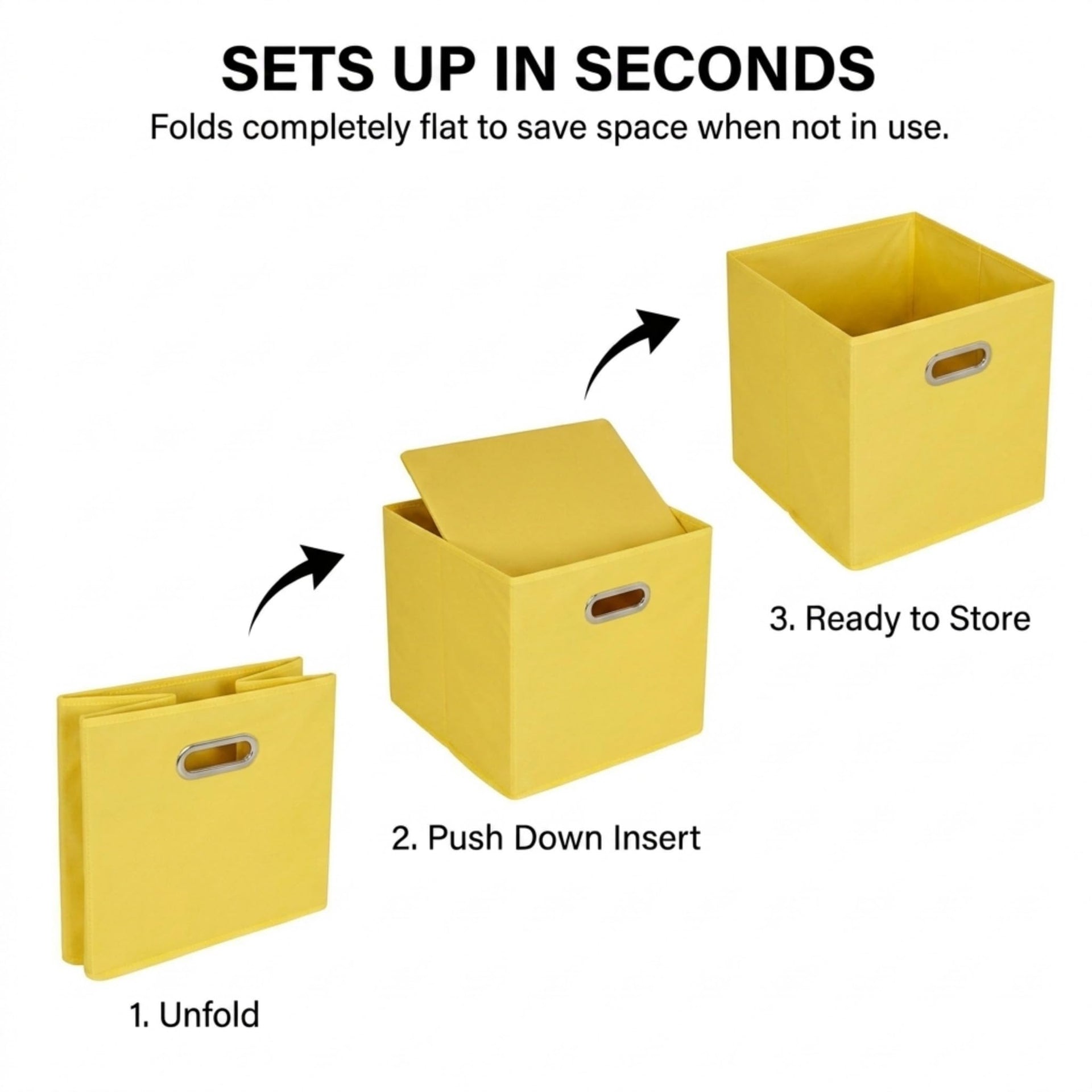 6 ct Open Fabric Cube Storage Bins