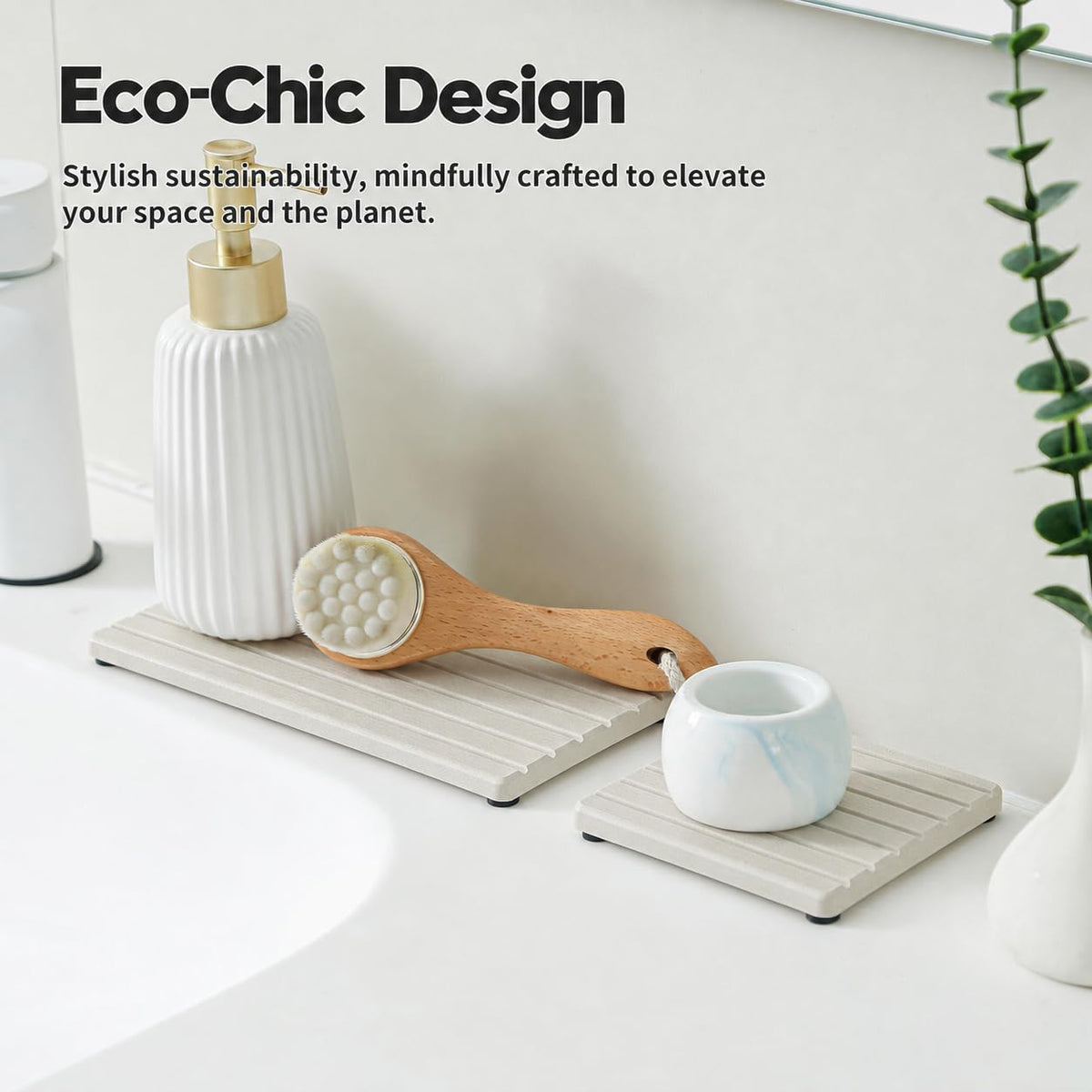 Diatomaceous Earth Sink Organizer Tray Set (3 Count)