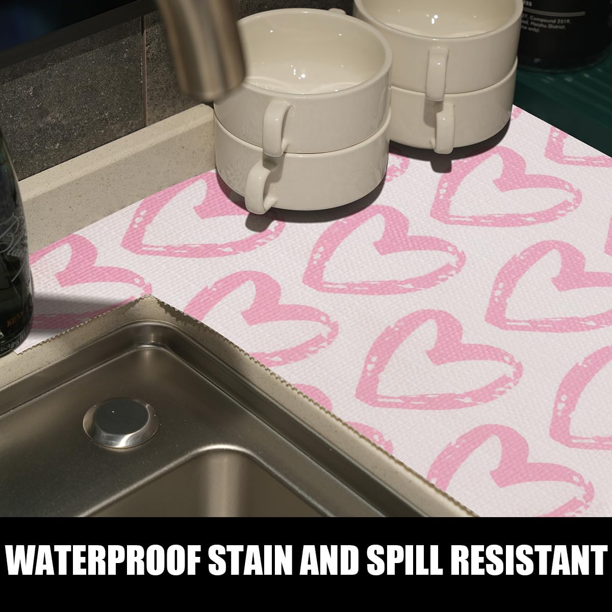 Pink Heart Drawer Liner for Cabinets Non (1417.2 sq in)