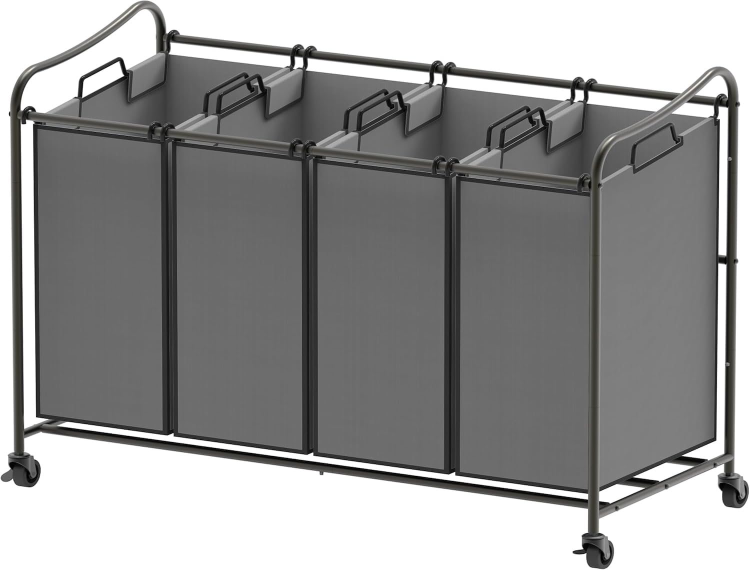 4 Bag Heavy Duty Laundry Sorter Rolling Cart