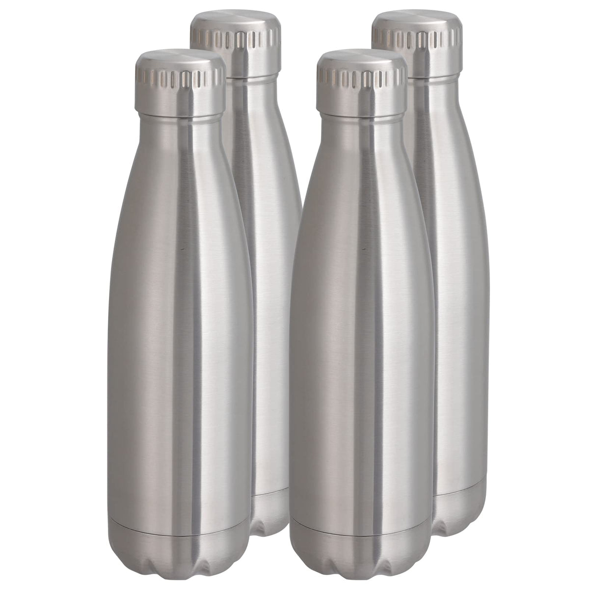 17oz Stainless Steel Water Bottles Bulk (4 Count)