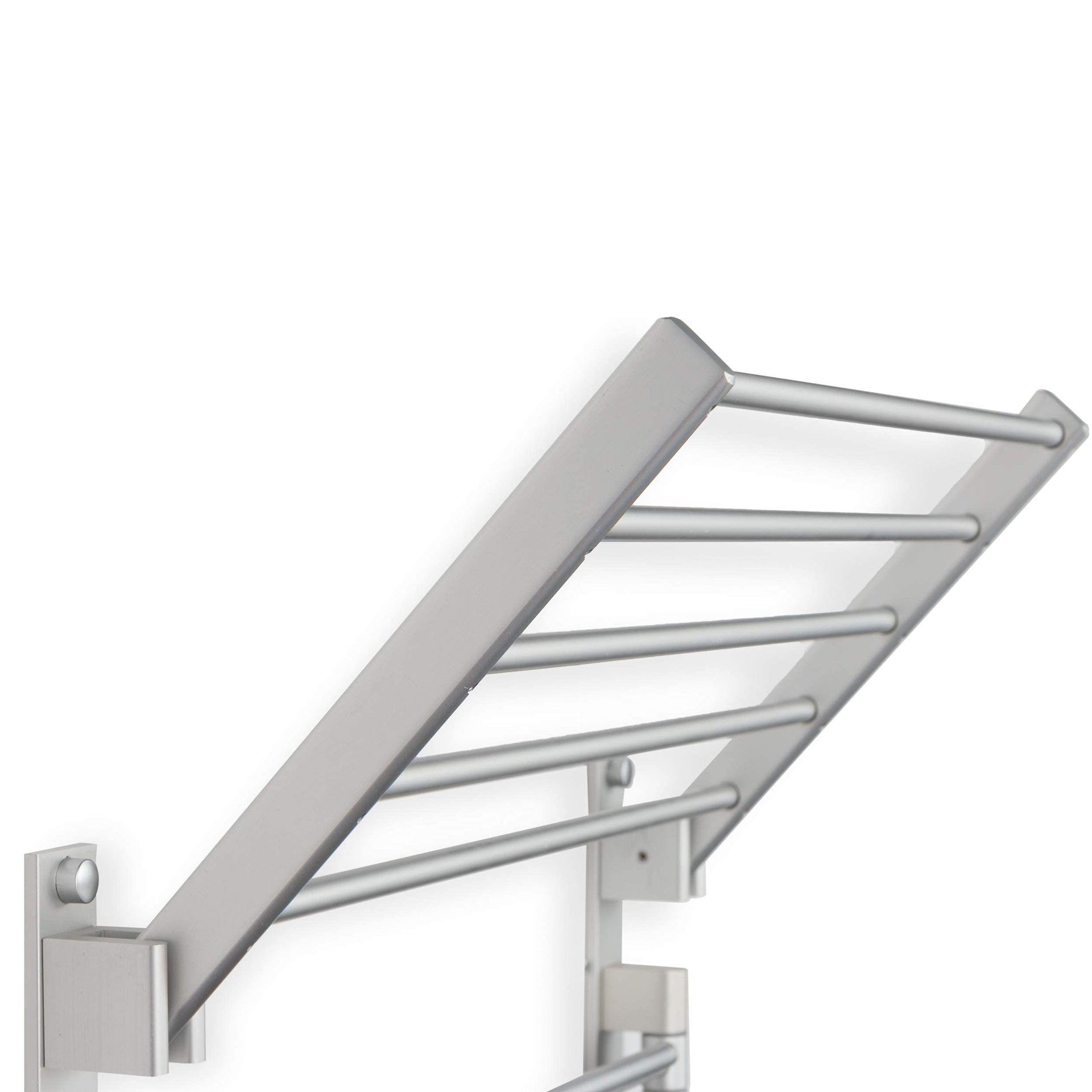 BGT Wash Clothes Drying Rack Wall Mount Laundry Room Organizer with Hooks & Swing Arms