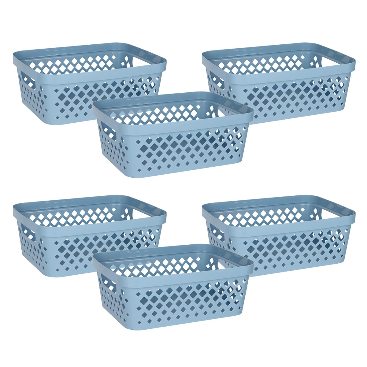 Plastic Storage Basket Set (6 Count)