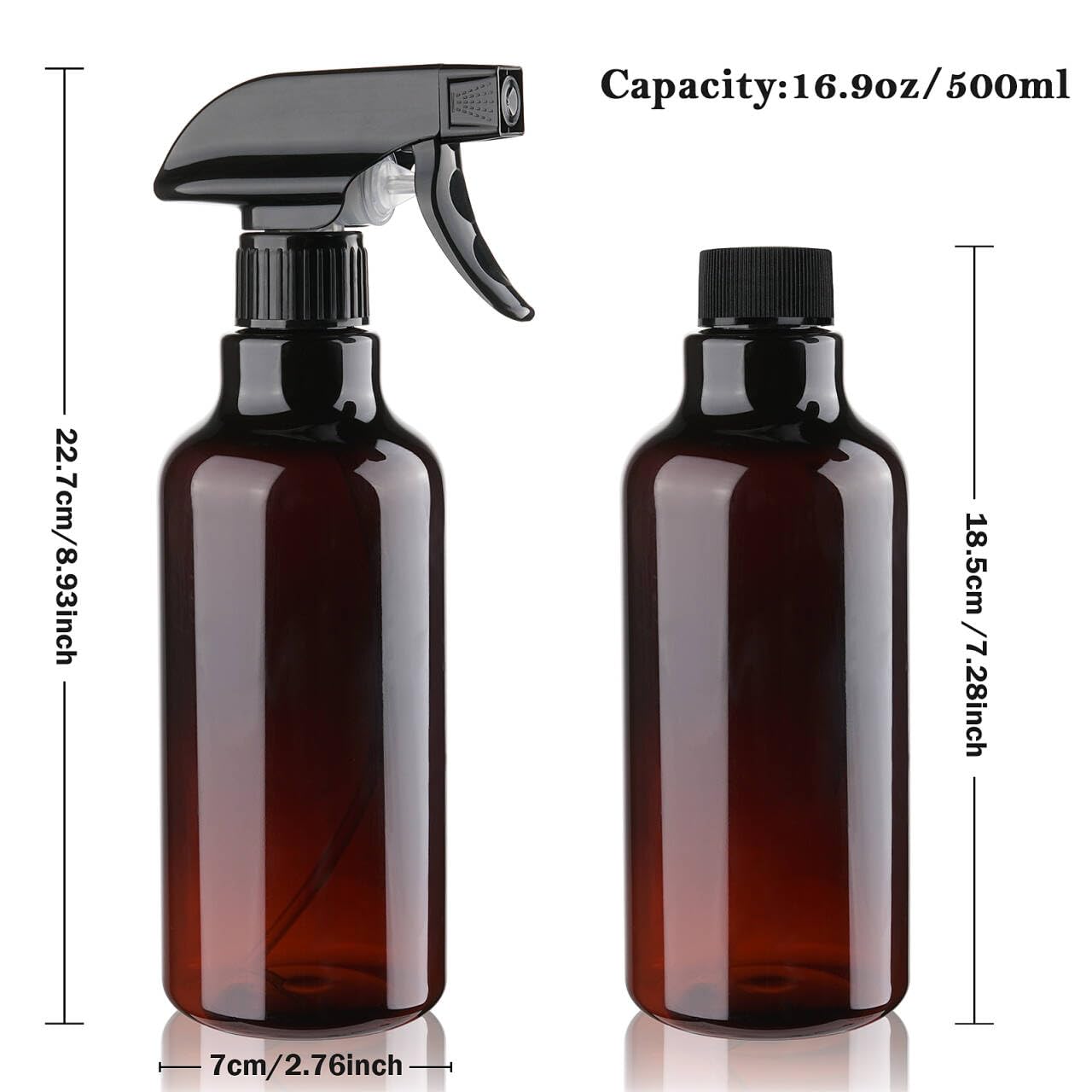 Plastic Spray Bottles 16.9oz (2 Count)