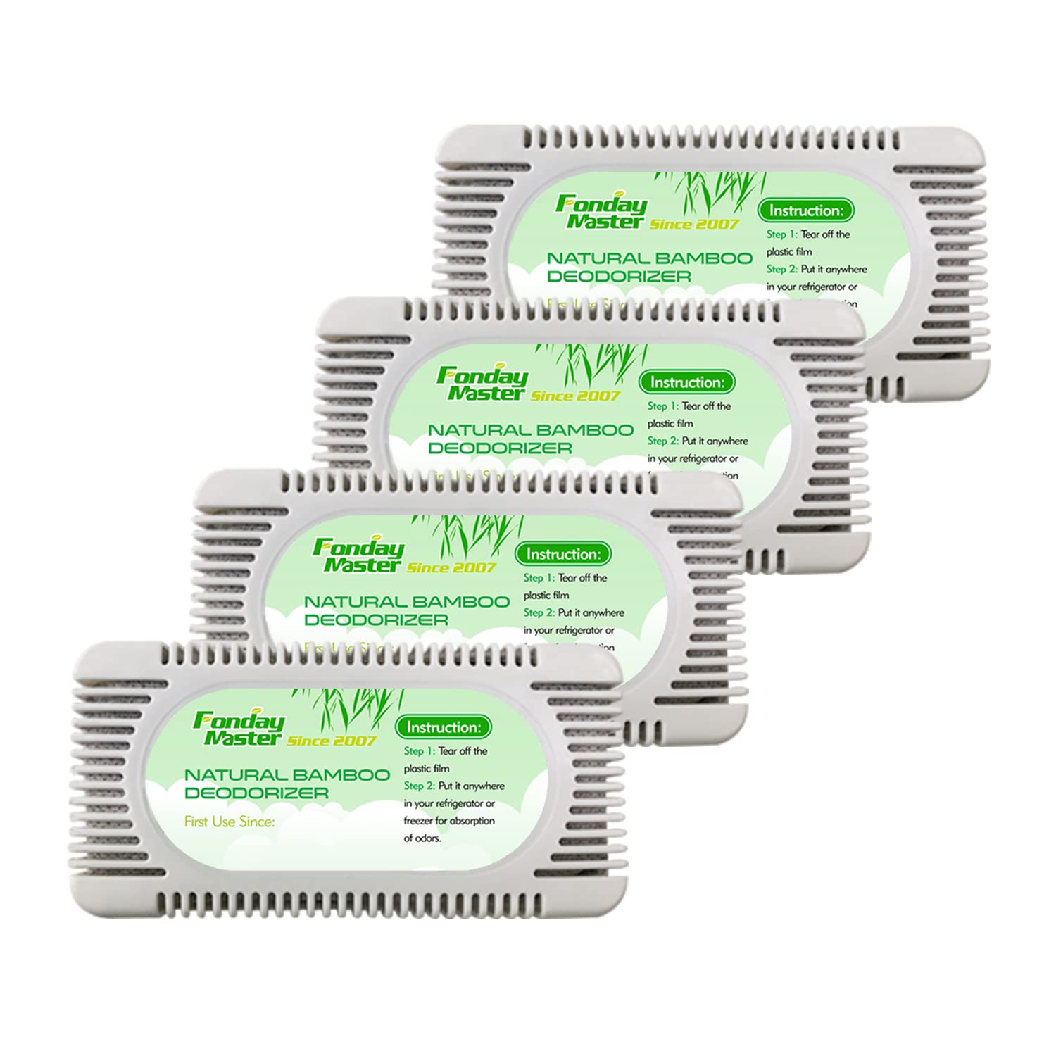 4Packs Fonday Bamboo Charcoal Refrigerator Deodorizer (4 Ounce)