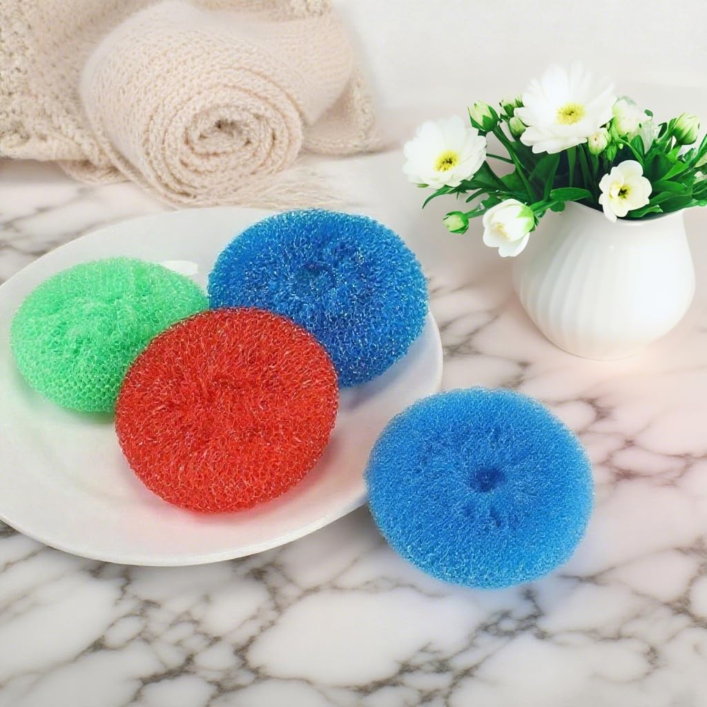 100 Pcs Plastic Dish Scrubbers (100 Count)