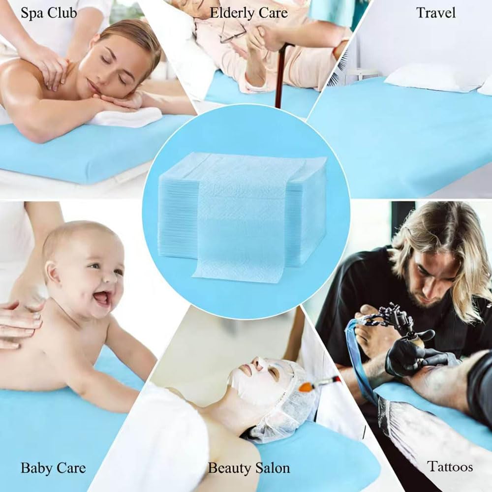 100Pcs Disposable Bed Sheets 31.5"x71"Massage Table Sheets Non (100 Count)