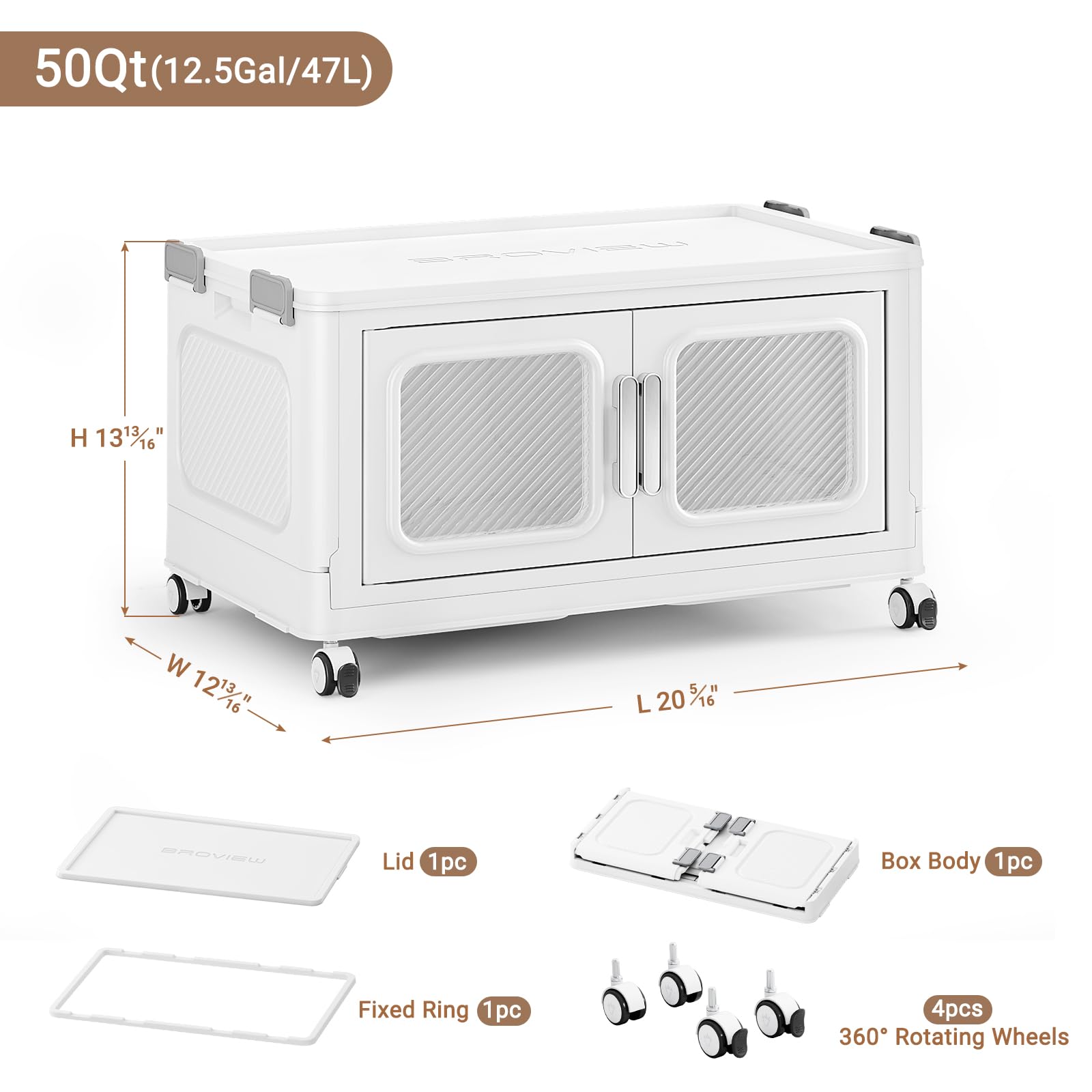 50 Qt Extra Large Stackable Storage Bin with Lids