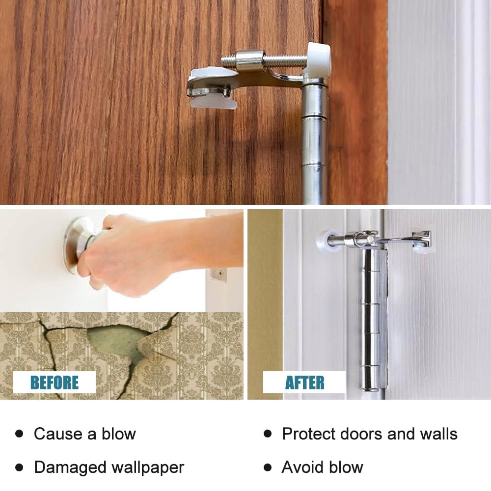24 Pack Hinge Pin Brushed Nickel Door Stopper (2 2)