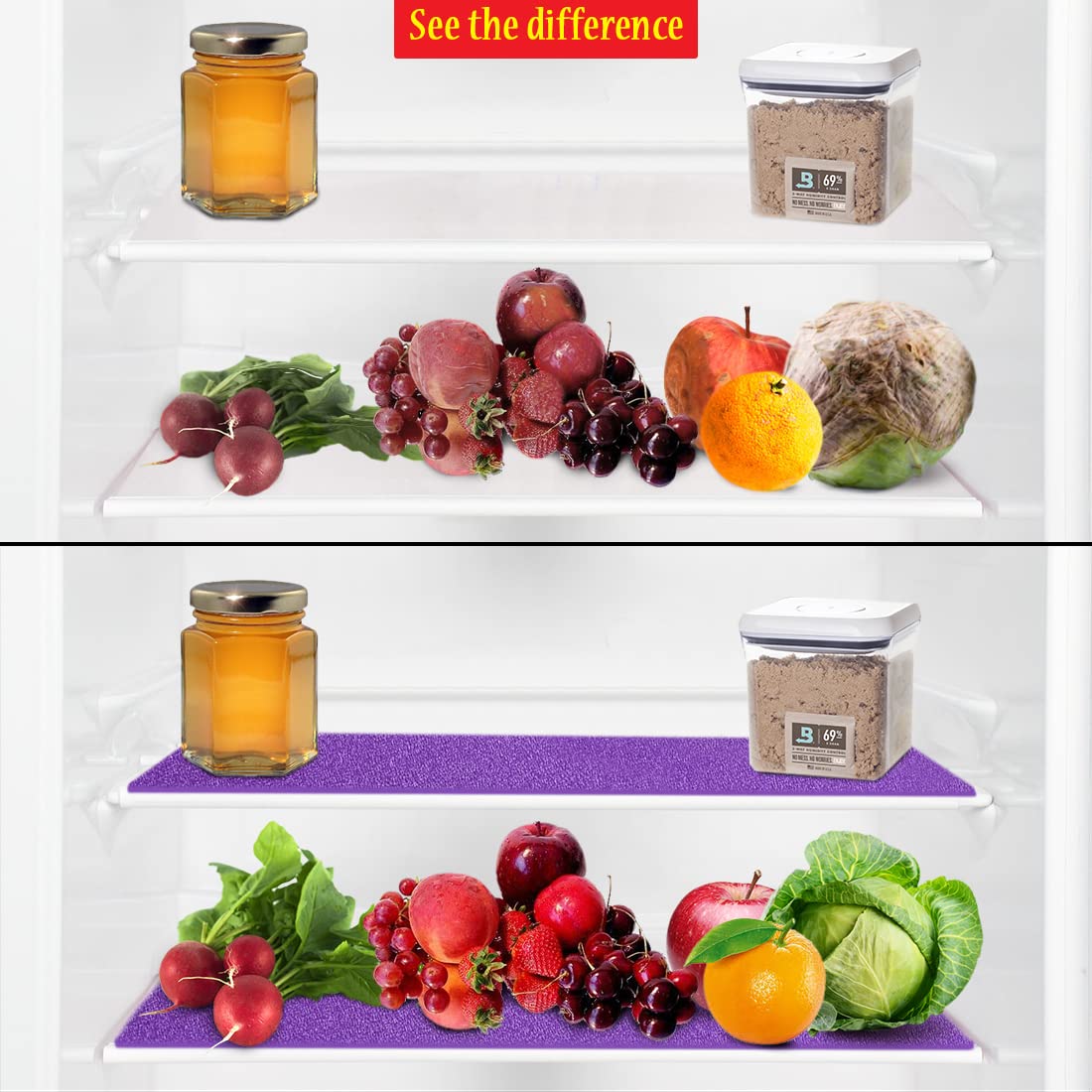 Fruit & Veggie Life Extender Liner for Fridge Refrigerator Drawers (4 Count)