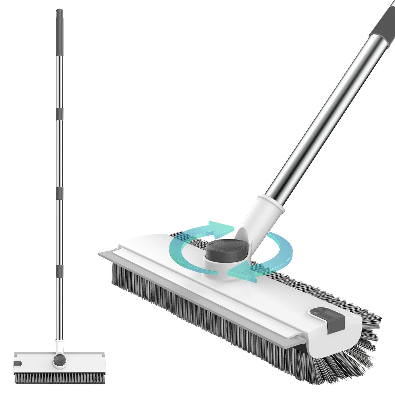 Floor Scrub Brush with 54in Adjustable Long Handle
