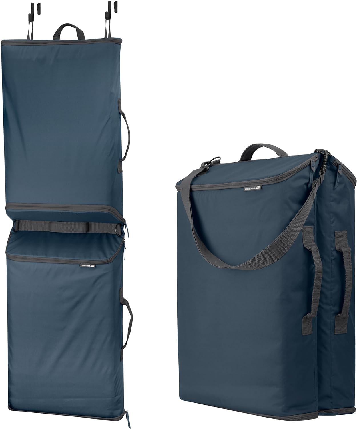 Over-the-Door Double Laundry Hamper, 43L Laundry Organizer Ocean