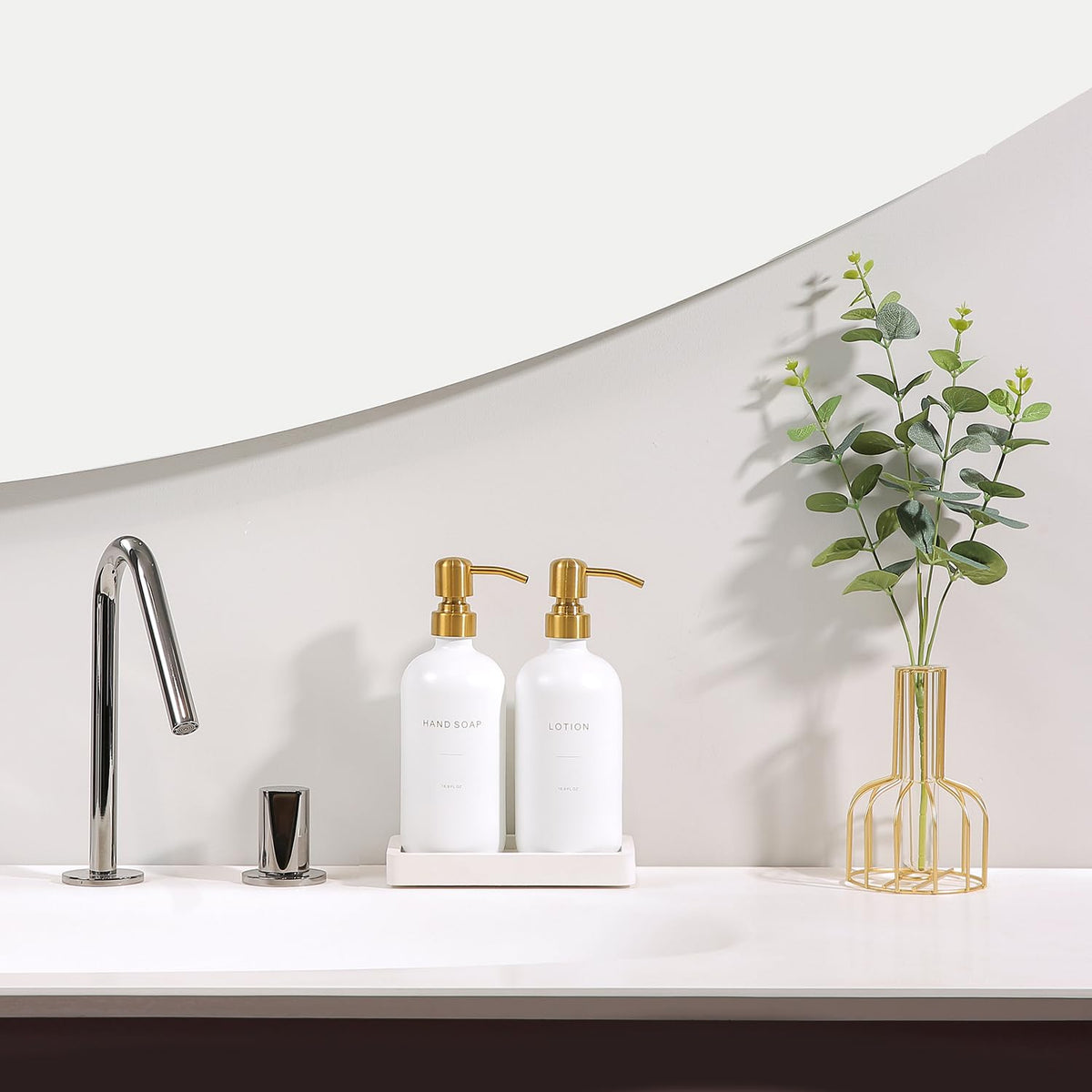 Gold Soap Dispenser Bathroom Set (2 Count)