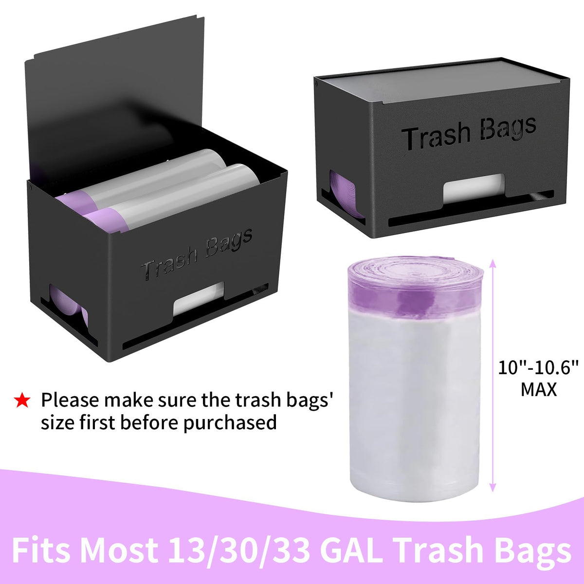 2 Pack Trash Bag Holder Dispenser (2 Count)