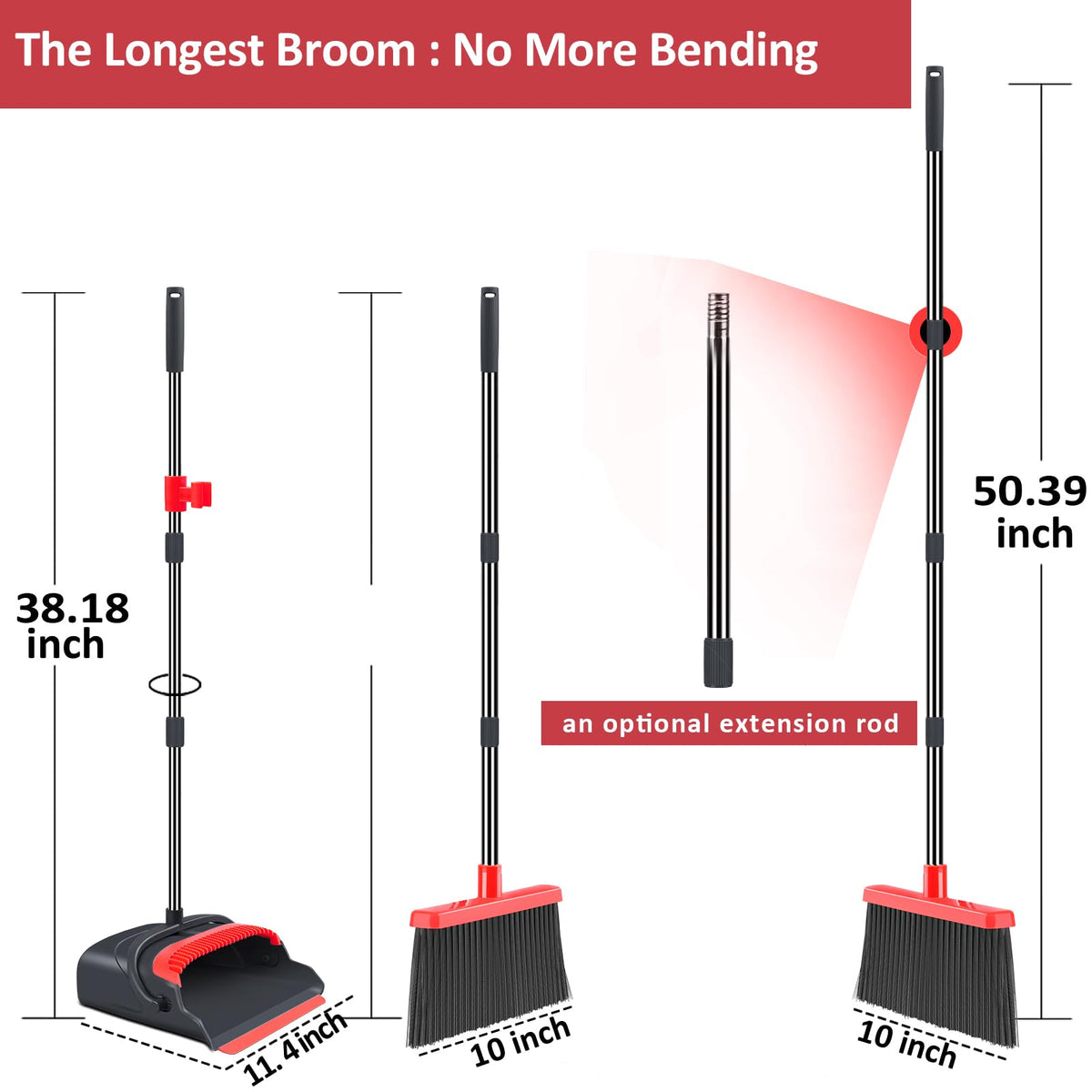 Upgrade Broom and Dustpan Set