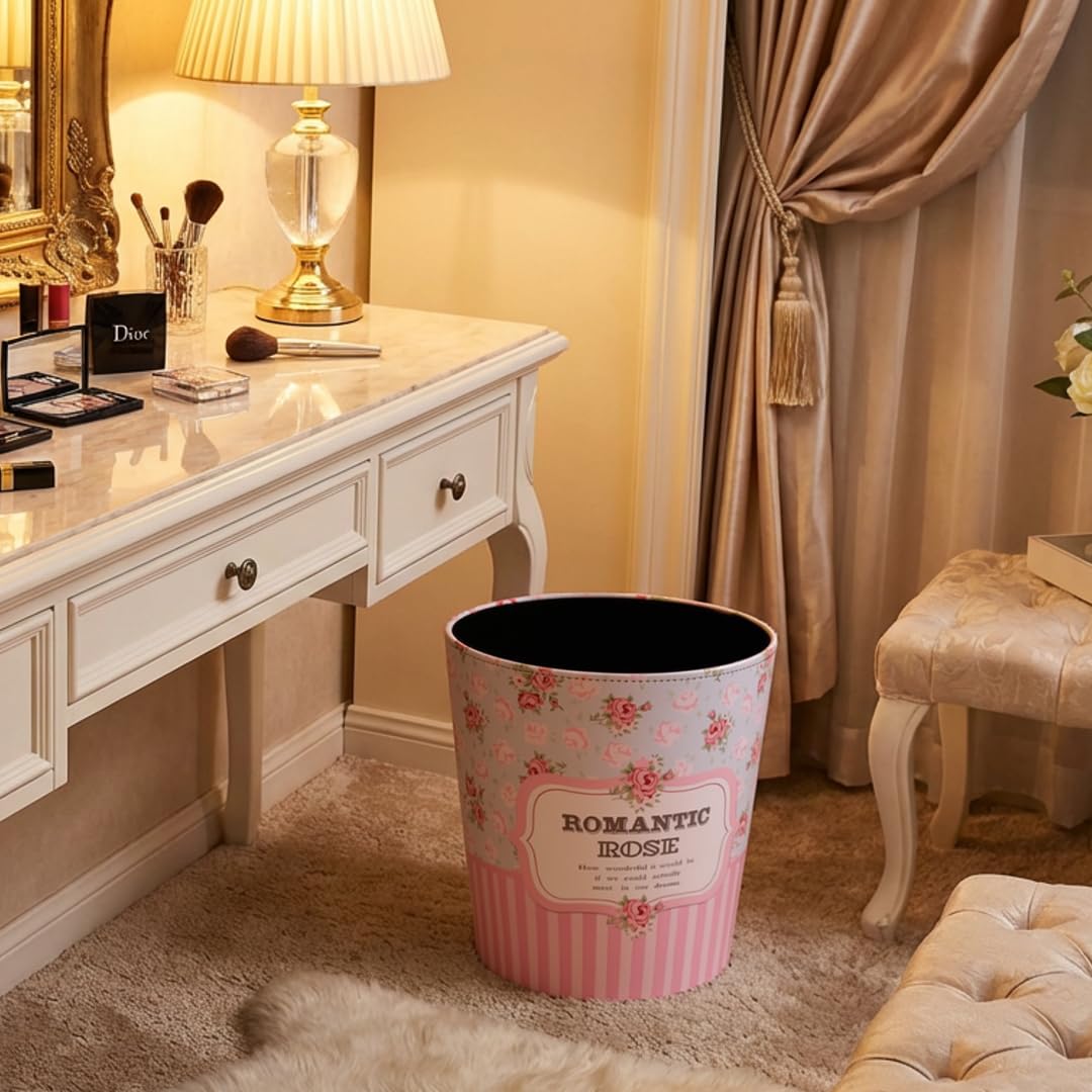 PU Leather Small Trash Can Wastebasket