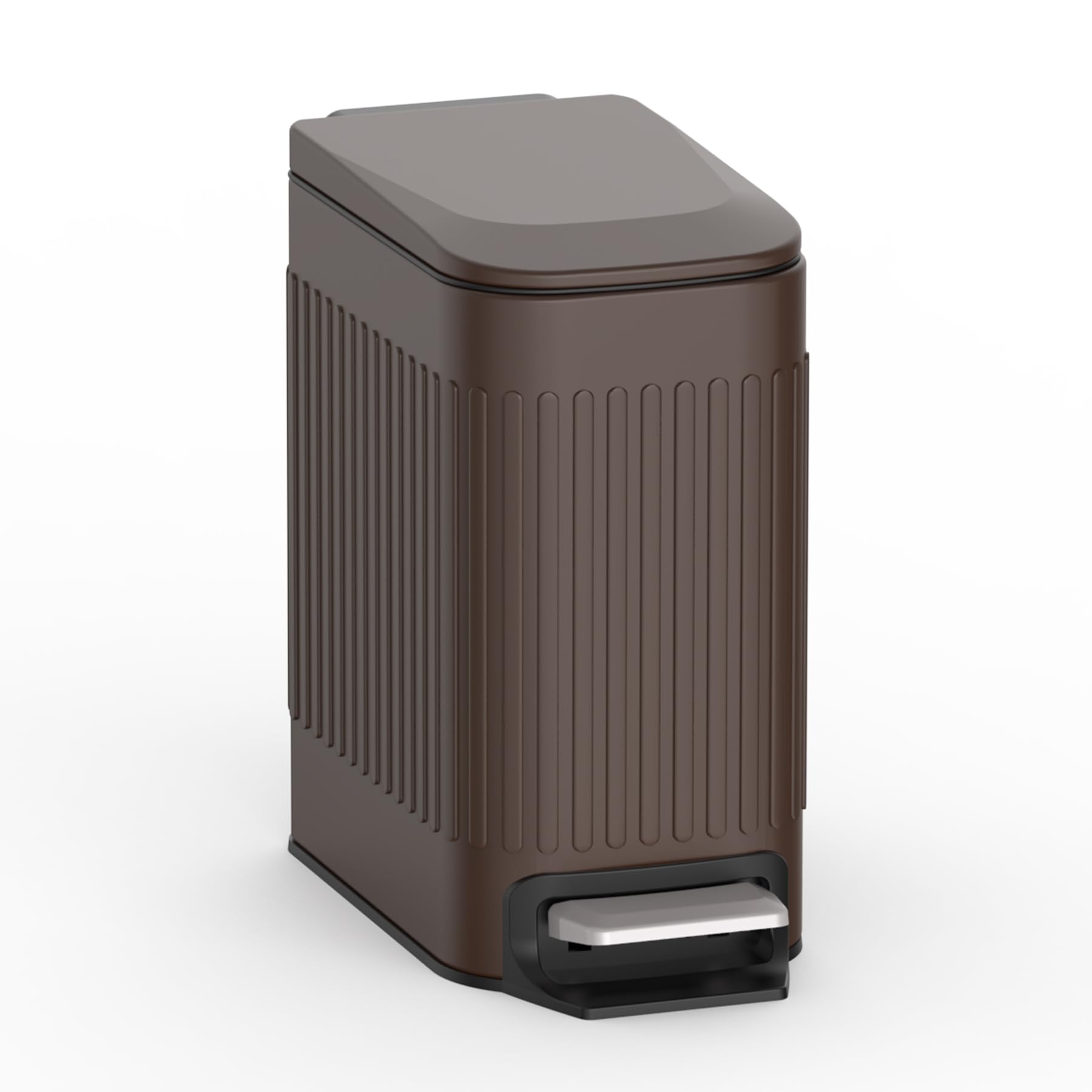 Slim Bathroom Trash Can with Lid Soft Close & Pedal