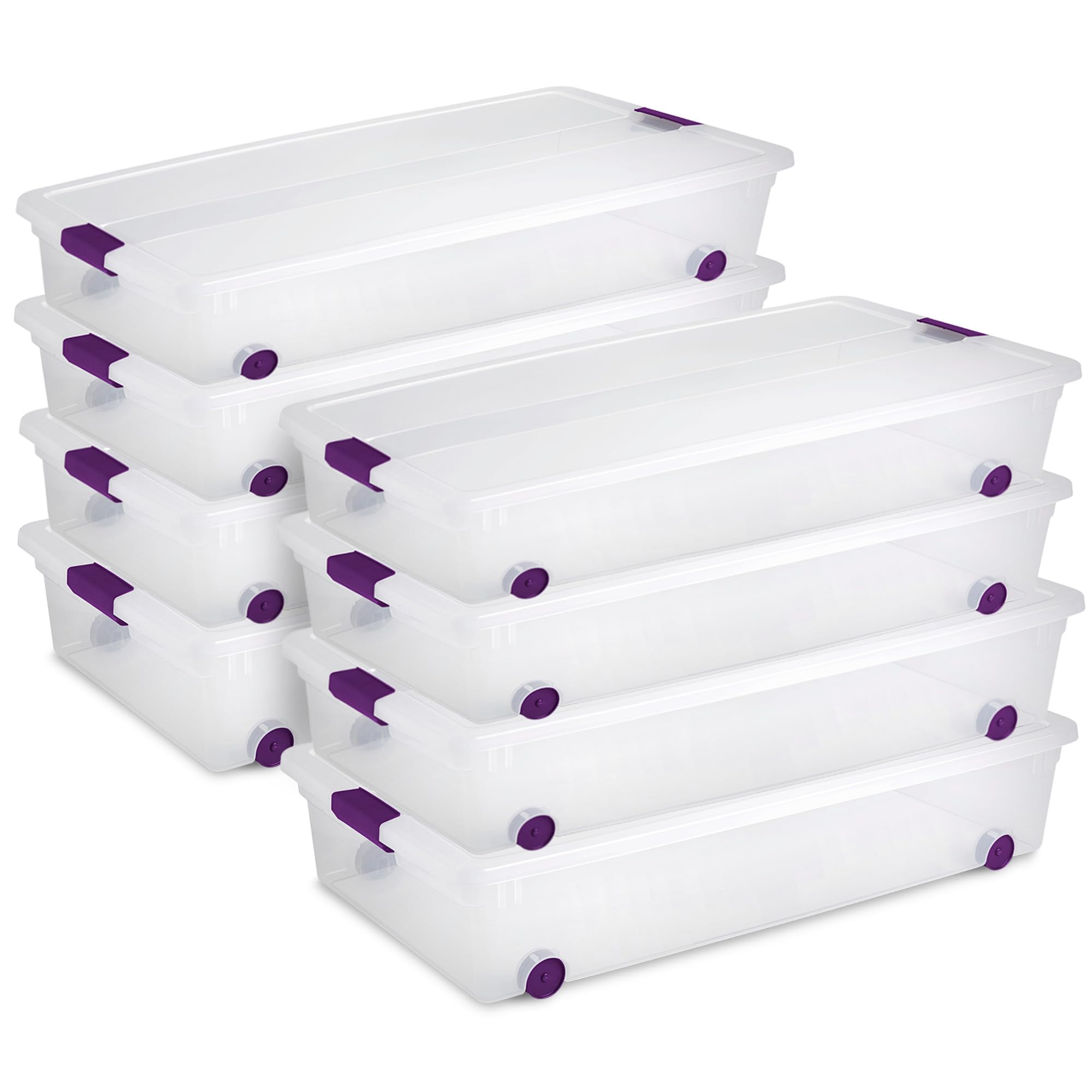 8 Pack 60 Quart ClearView Latch Box (8 Count)