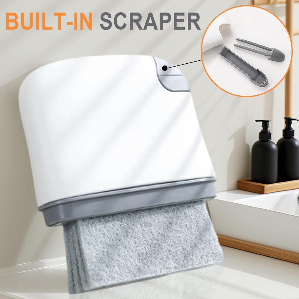 2 in 1 Groove Cleaning Brush, Upgraded Crevice Cleaning Brush & Magic Window Track Cleaner for Sliding Door Tracks, Window Sills, Tile Lines, Car Vents, Kitchen and Bathroom Tight Spaces (2PC)