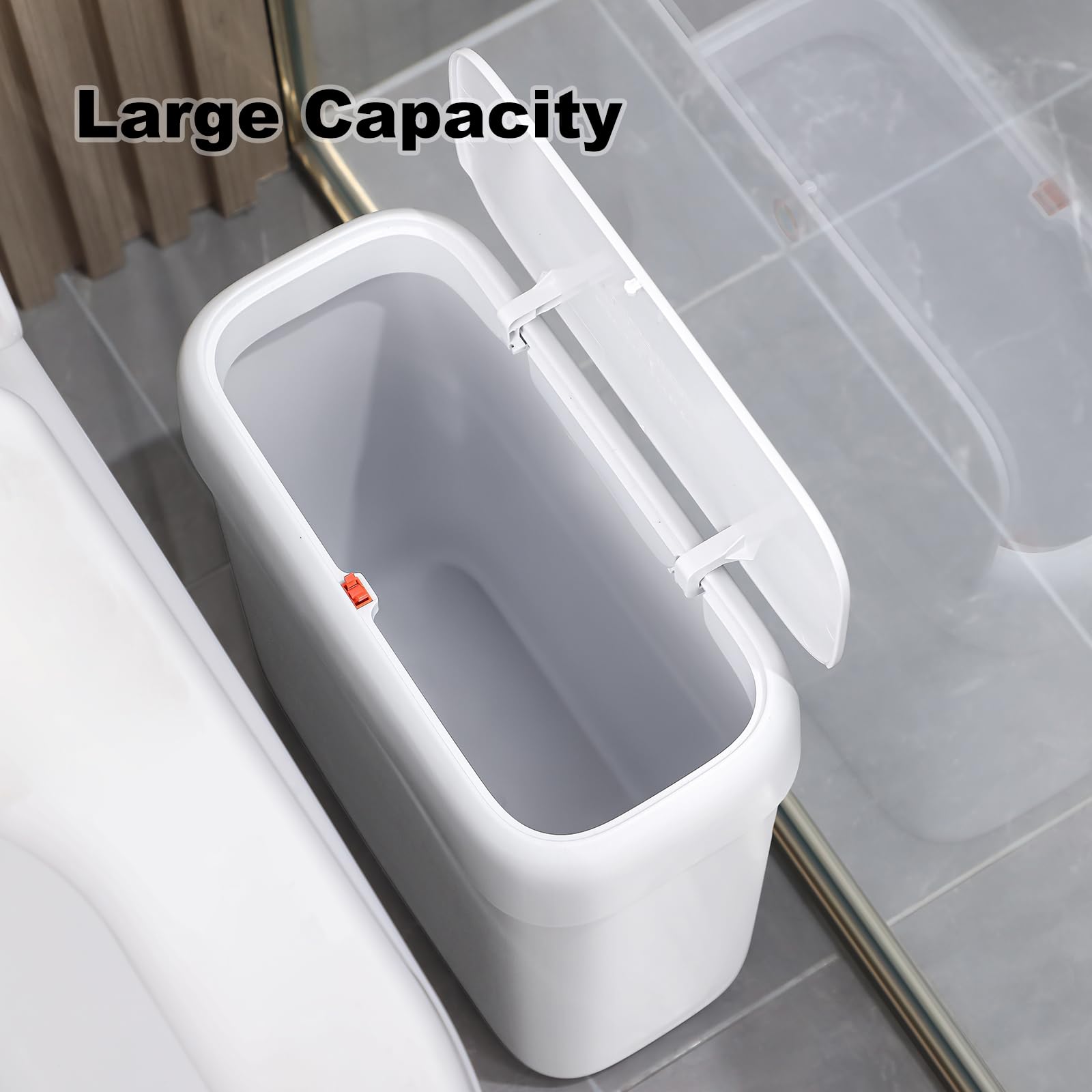 Bathroom Small Trash Can with Lid