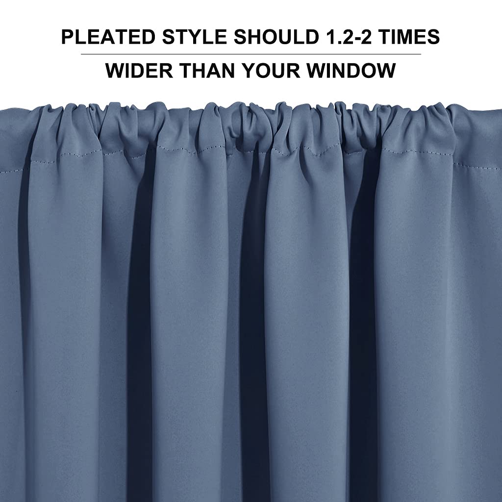 Basement Bathroom Kitchen Cafe Blackout Privacy Curtains 30 inches (2 Count)