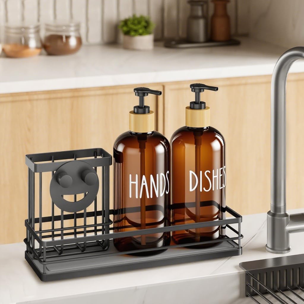 Kitchen Dish Soap Dispenser Set