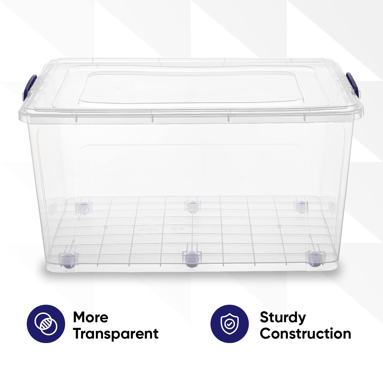 Clear Storage Boxes with Wheels (2 Count)