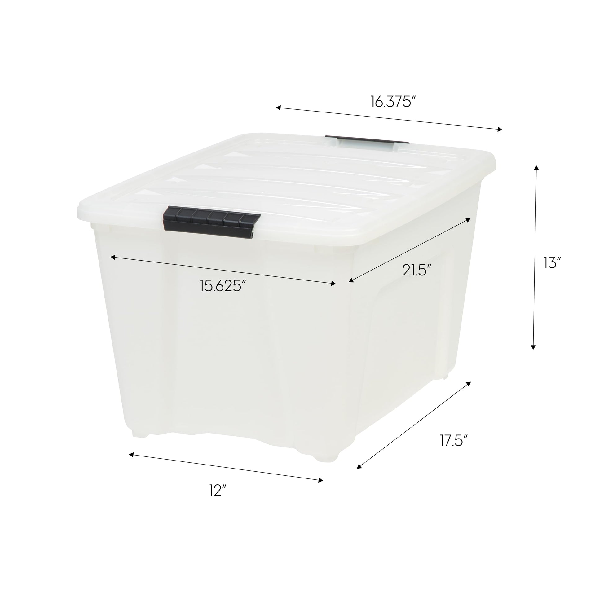 6 Pack 54 Quart Storage Bins with Lids (6 Count)