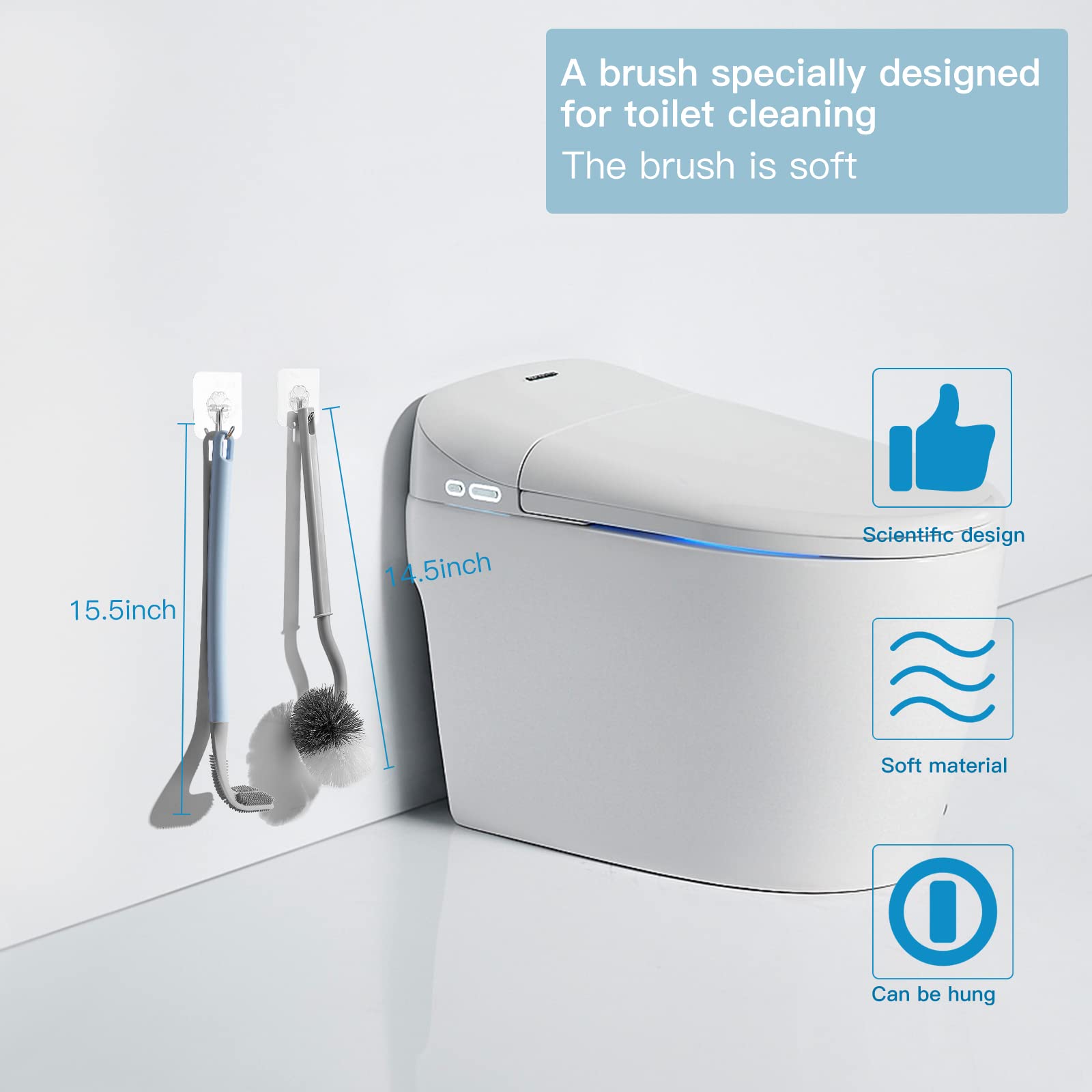 2Pcs Toilet Brush (2 Count)