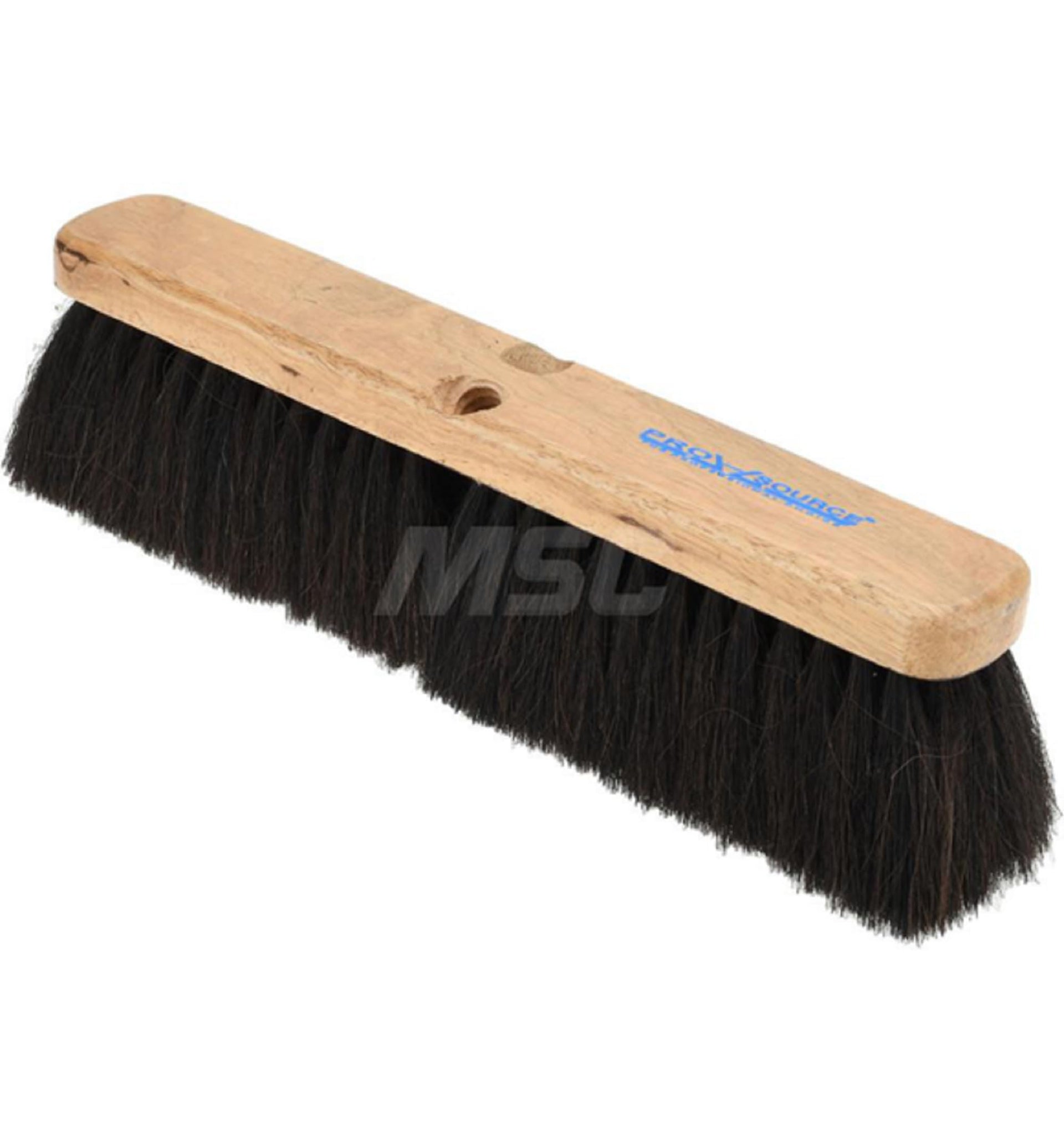 Horsehair Push Broom Head with Threaded Wood Block