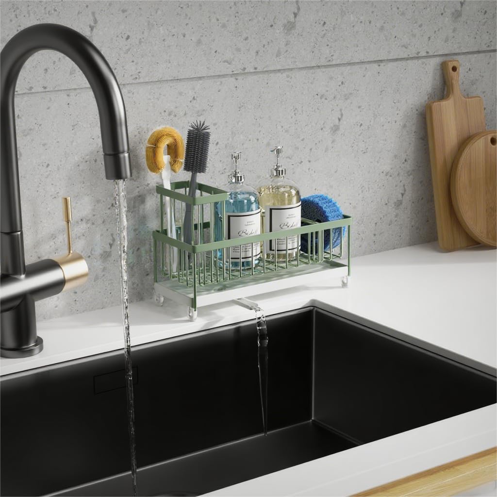 Extra Large Sponge Holder for Kitchen Sink Organizer Caddy