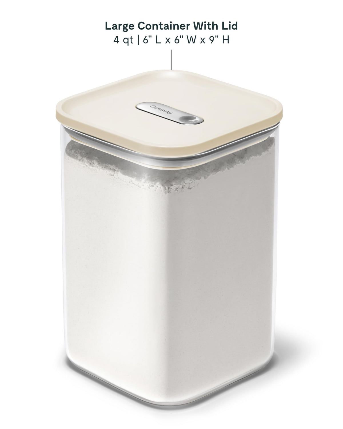 4 qt Glass Airtight Food Storage Container with Lid