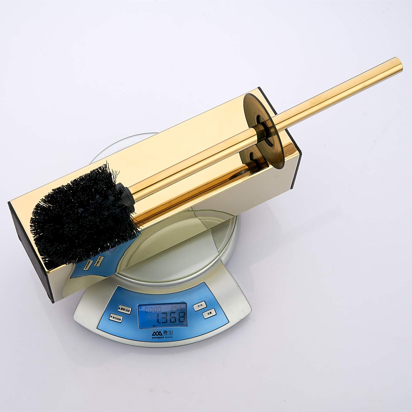 Freestanding Solid Stianless Steel 304 Toilet Bowl Brush and Holder for Bathroom Storage and Organization
