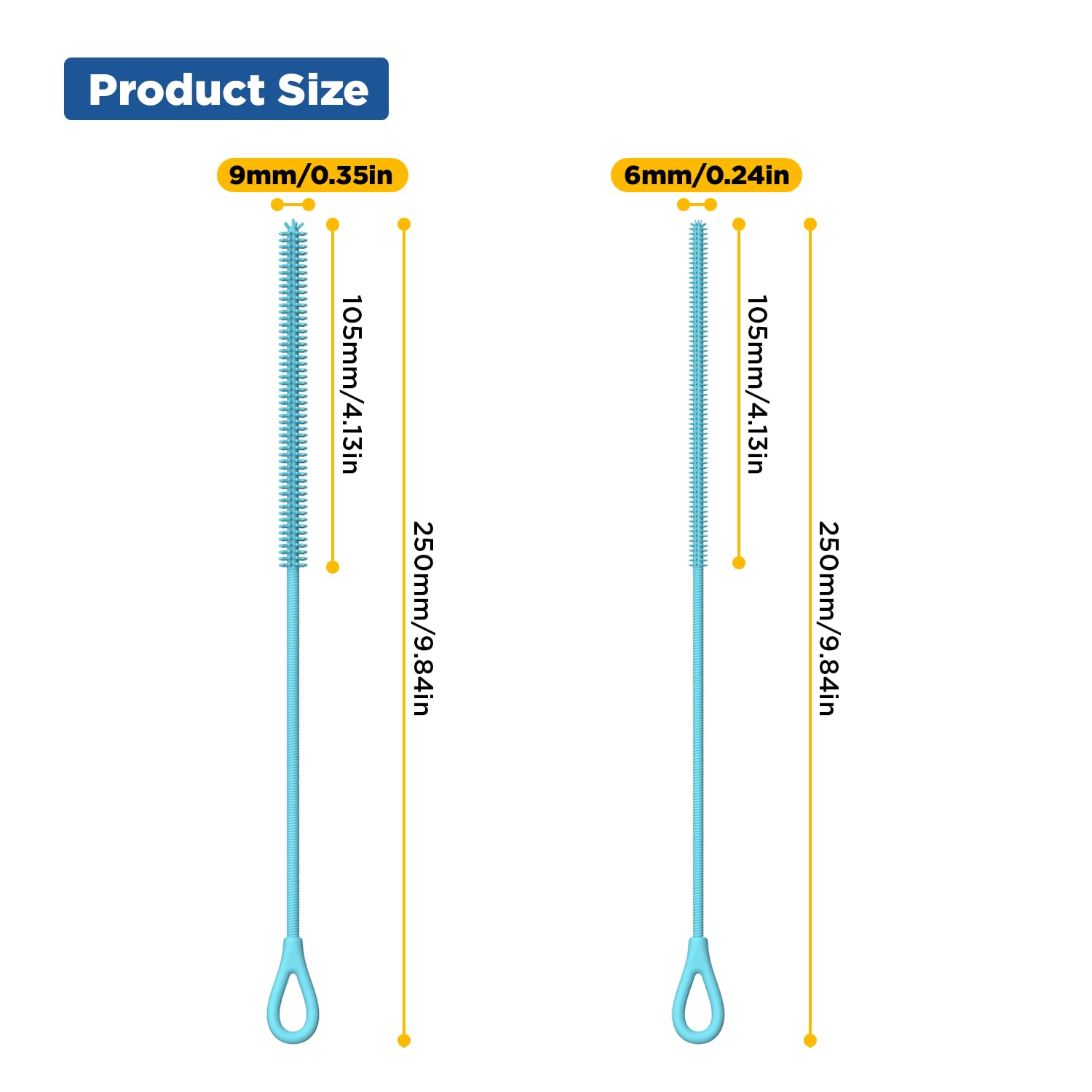 Silicone Straw Cleaner Brush (2 Count)