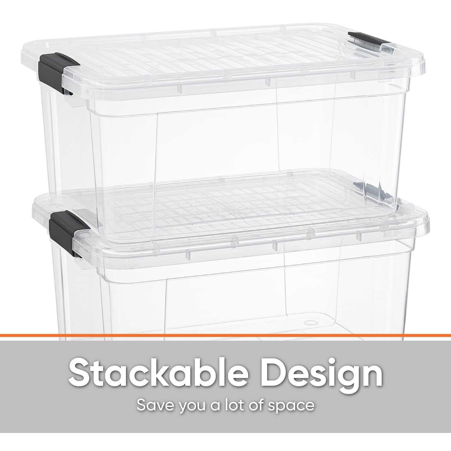 Storage Bins with Lids (3 Count)