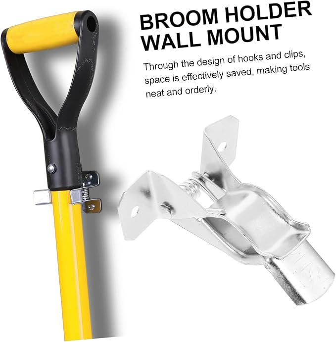 10pcs Modern Design Broom Mop Holder Wall Mounted Iron Broom Gripper for Heavy Duty Cleaning Supplies Organization