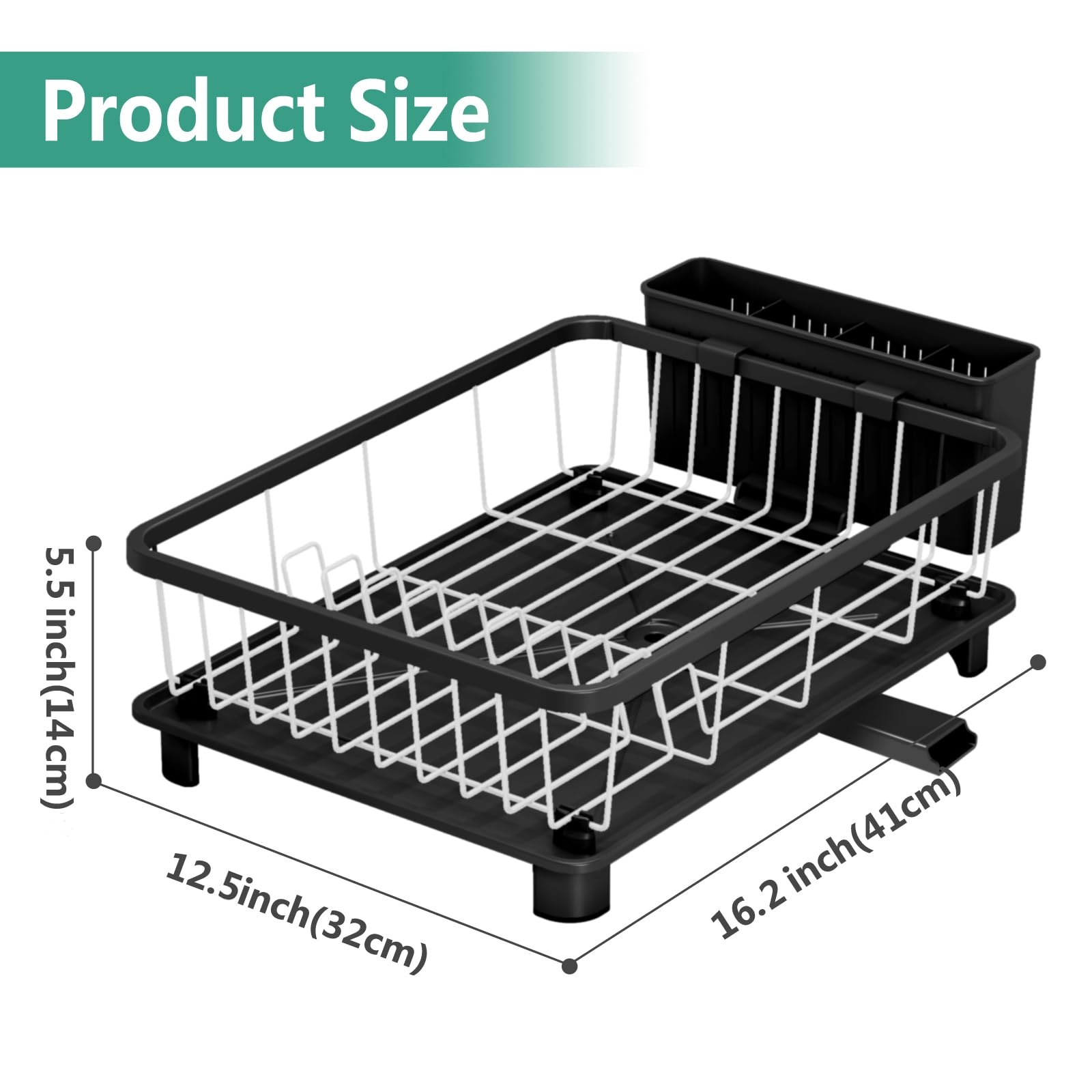 Space Saving Dish Drying Rack for Kitchen Counter
