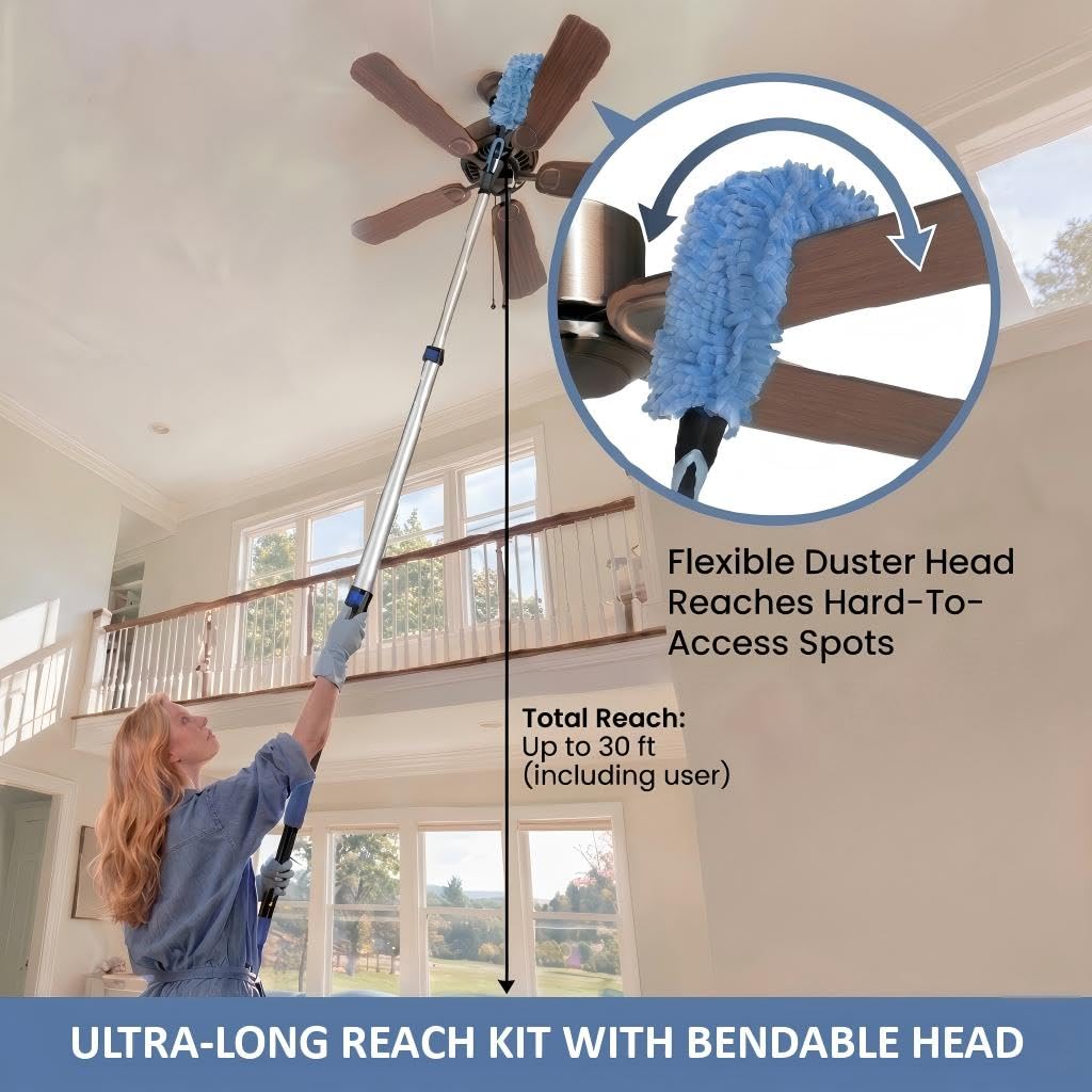 30ft High Ceiling Duster Kits with 5 - ModHome Supplies